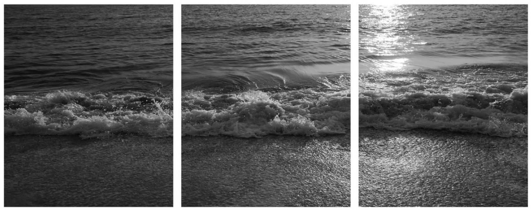 B&W Shoreline Triptych