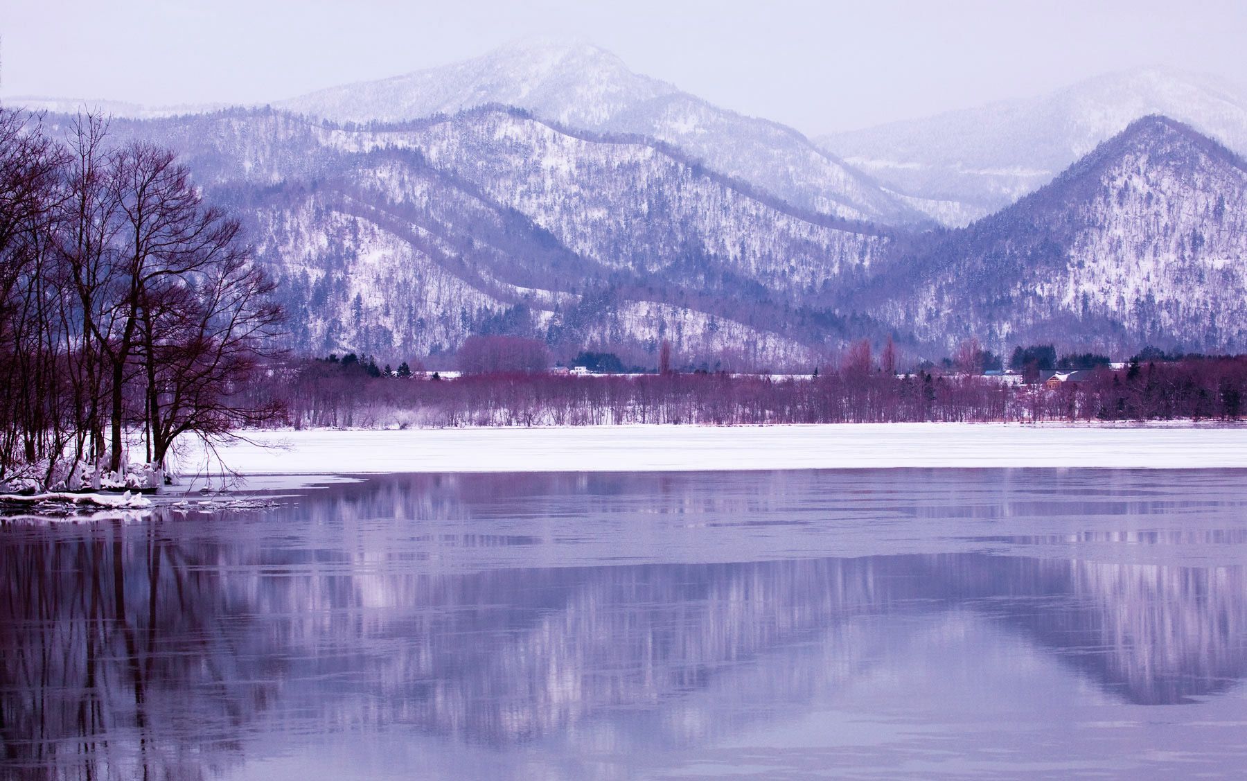Mountains near Lake Kussharo, Hokkaido, Japan. Lake Kussharo II, Hokkaido, Japan