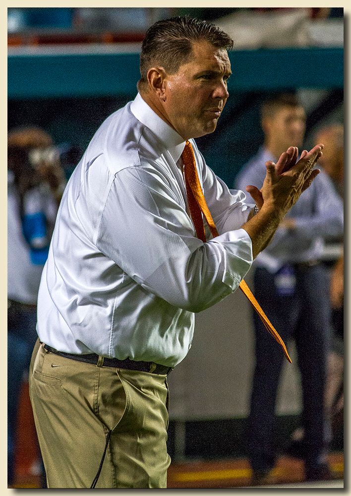 Miami Hurricanes vs Florida State Seminoles at Sun Life Stadium  11-15-2014 Coach Golden I
