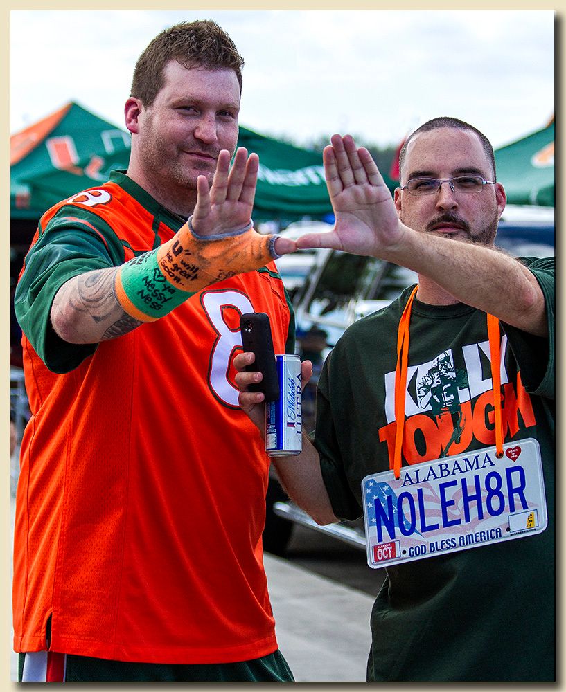 Miami Hurricanes vs North Carolina Tar Heels at Sun Life Stadium  11-01-2014 The "U" I