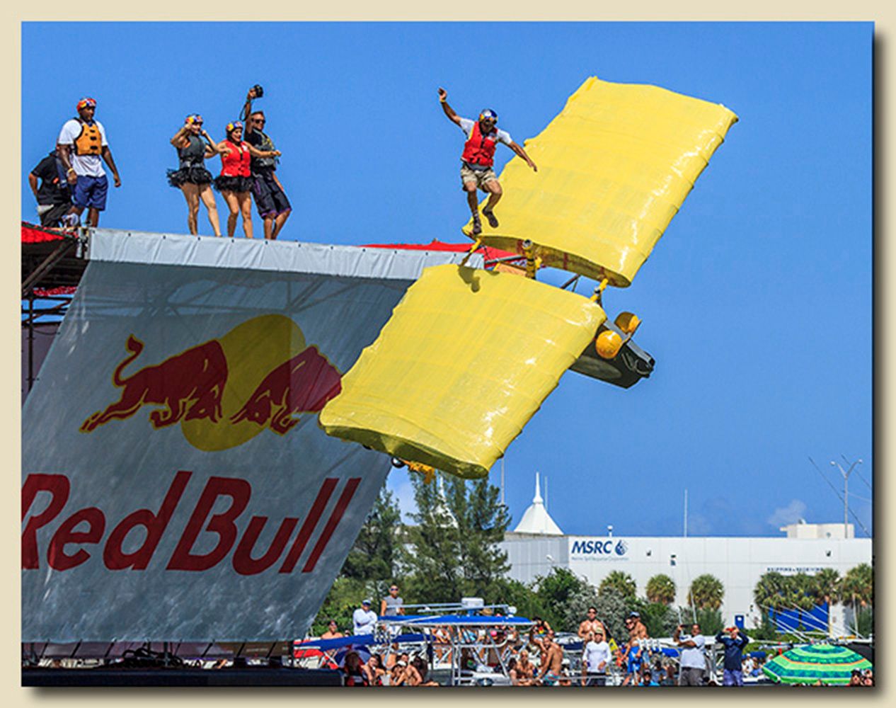 2013 National Red Bull Flugtag Miami, Miami, Florida Team 5 - Manatee Grew Wings