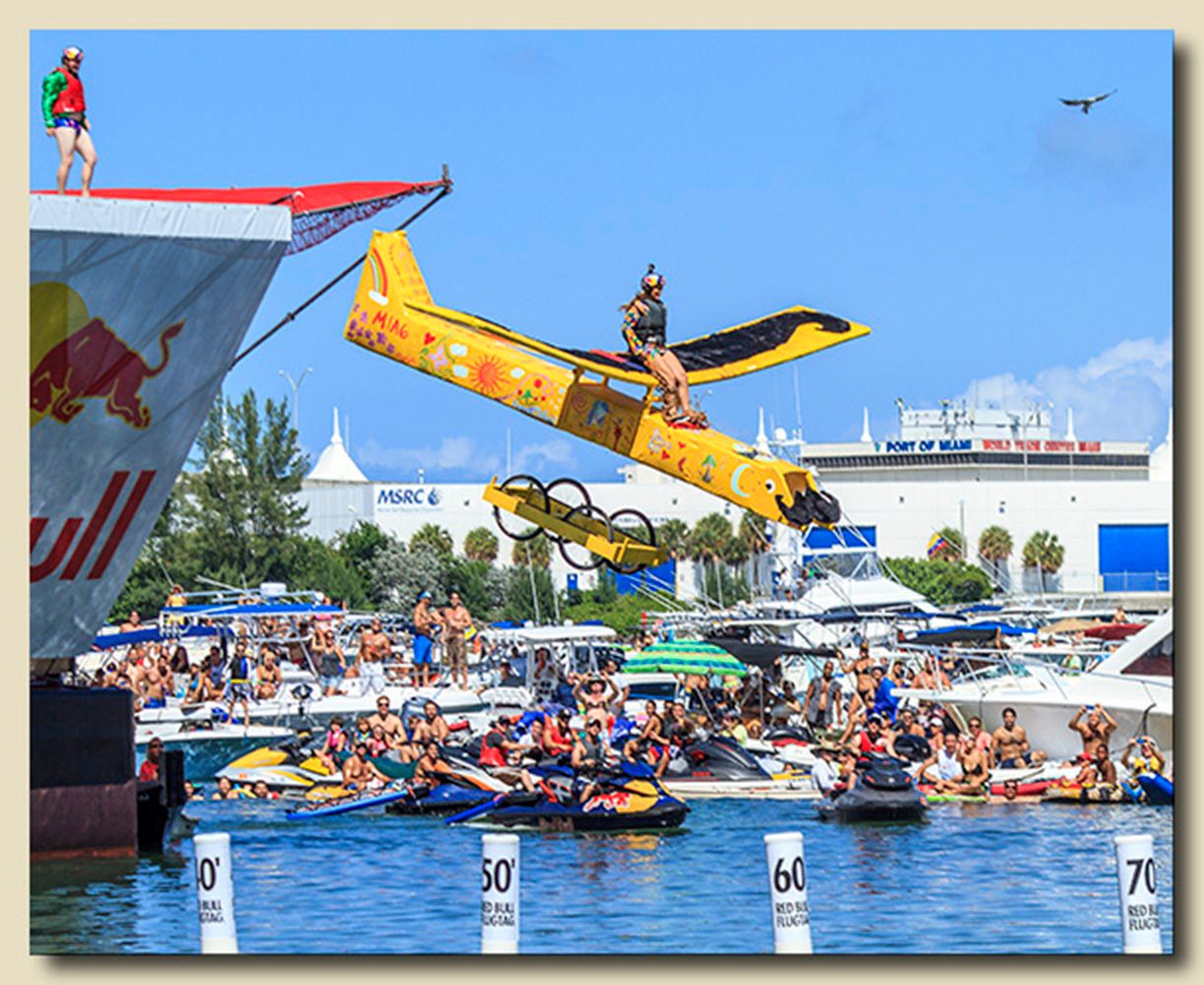2013 National Red Bull Flugtag Miami, Miami, Florida Team 6 - O'Daly's Magical Mustache