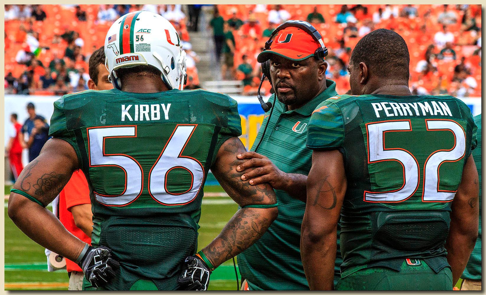 Miami Hurricanes vs Arkansas State Red Wolves at Sun Life Stadium  09-13-2014 Defense Strategy