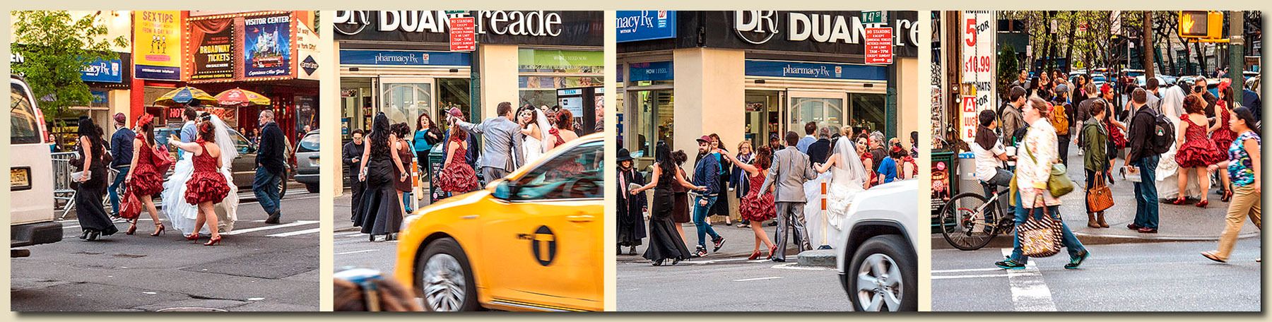 Midtown Manhattan, New York, New York Manhattan Street Bride