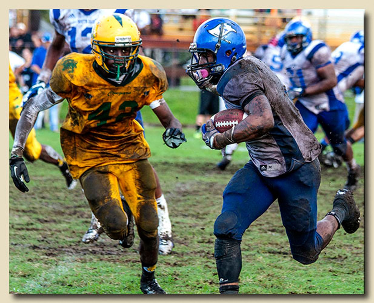 James Bowe (42) Eyes On The Ball Carrier