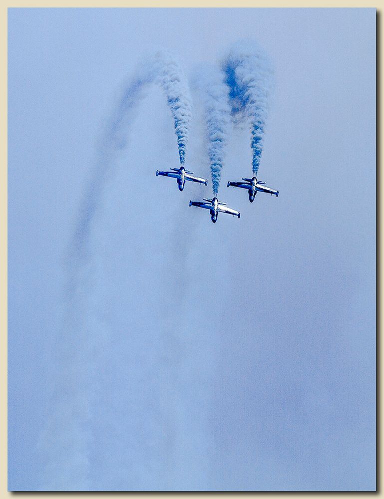 Black Diamond Jet Team, 2013 Lauderdale Air Show, Fort Lauderdale Beach, Fort Lauderdale, Florida 
                                                                    International Color Awards, 7th Annual Photography Masters Cup, Nominee in the Aerial Category - 2014 Synchronized Parabolic