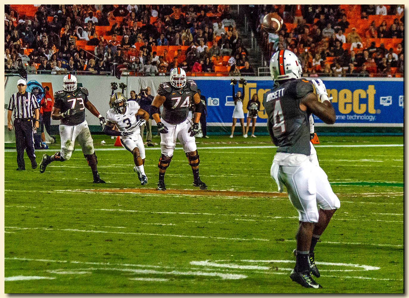 Miami Hurricanes vs Pittsburgh Panthers at Sun Life Stadium  11-29-2014 Phillip Dorsett (4) Pass Receiver