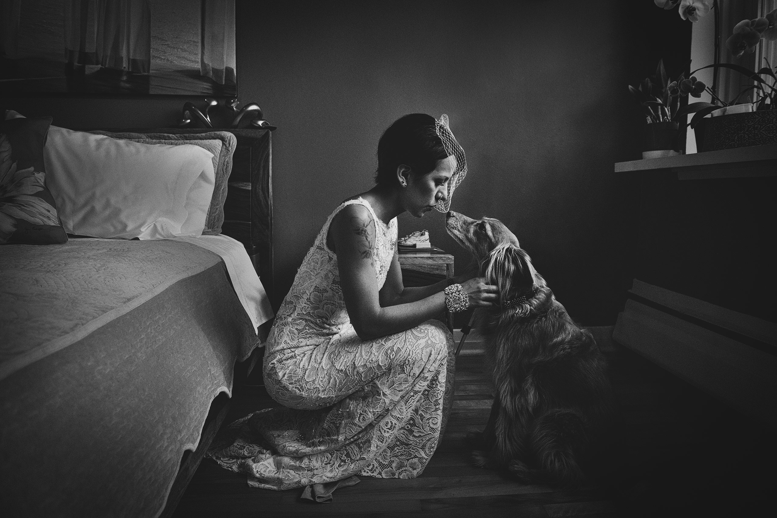 bride-with-her-dog- wedding-montreal