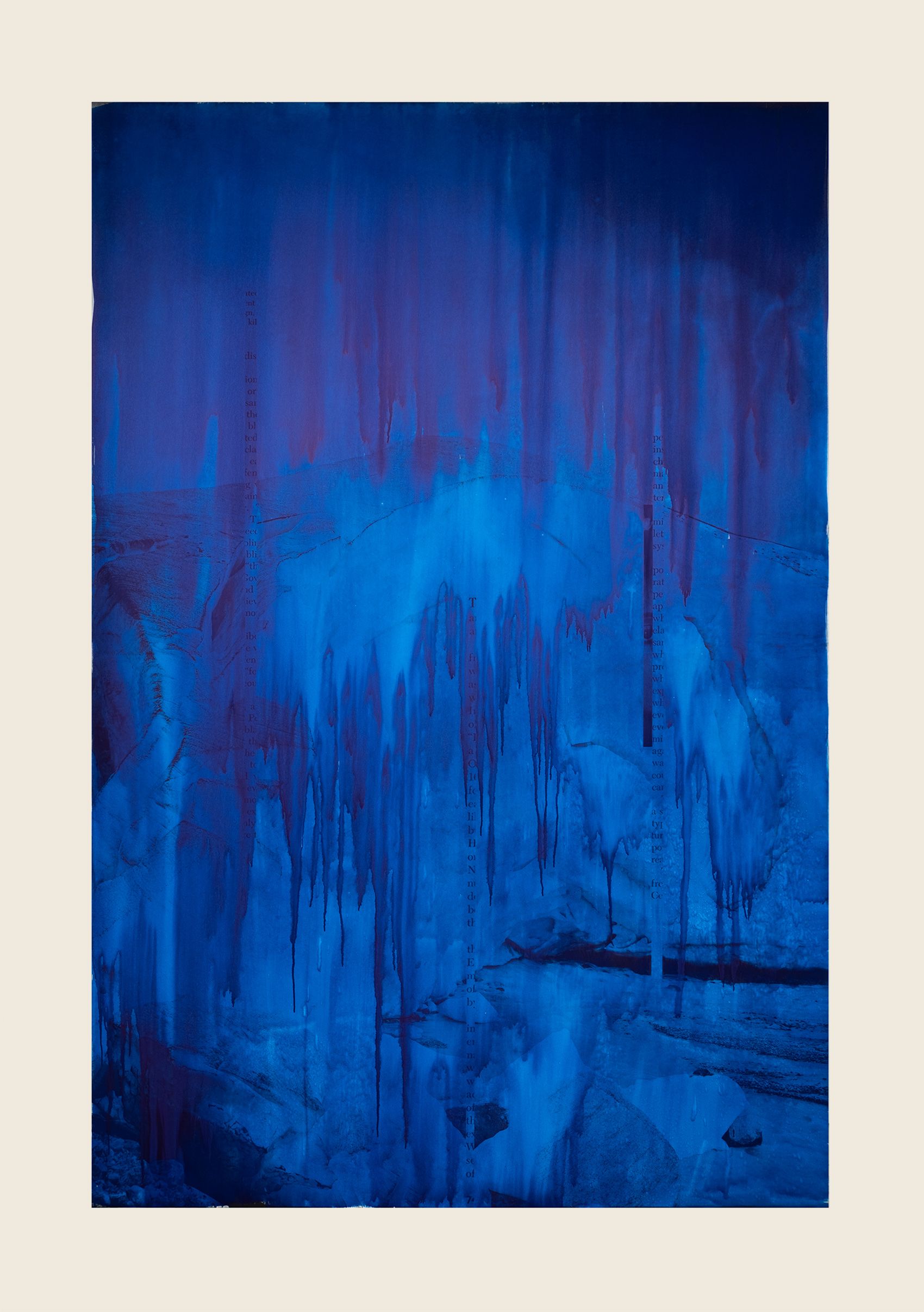 Ink and screenprint on gessoed fiberglass - 108 x 72 x 1 3/8 in (274.3 x 182.9 x 3.5 cm) Night Breaks, 2020