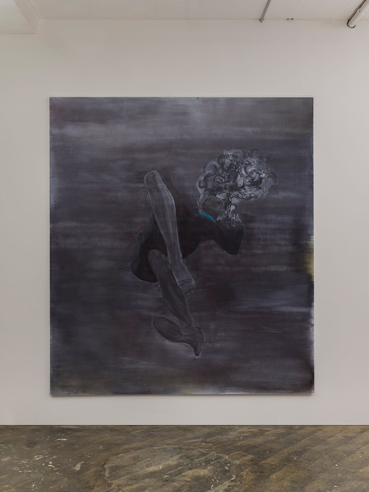 Ink and acrylic on gessoed wood - 108 x 96 x 1 1/4 in (274.3 x 243.8 x 3.2 cm) - Photo by James Wang Suspended, 2015