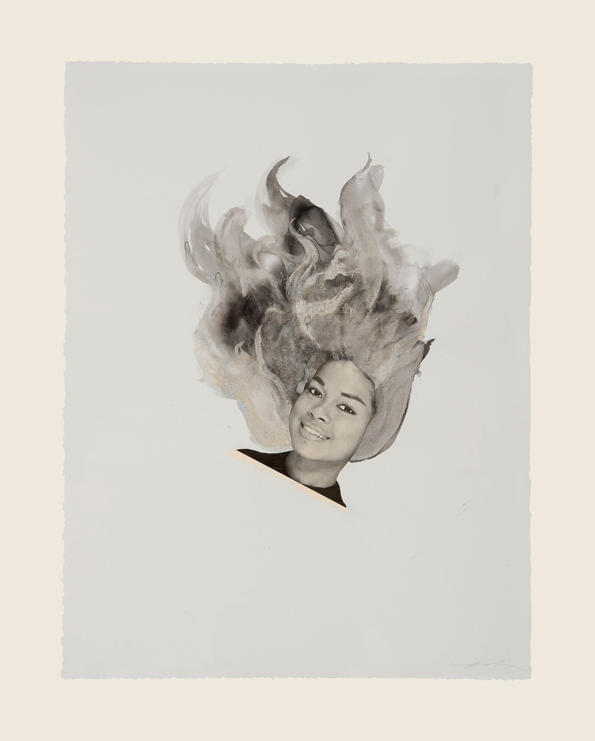 Collage and ink on paper - 29 1/2 x 21 5/8 in (74.9 x 54.9 cm) Falling, 2013