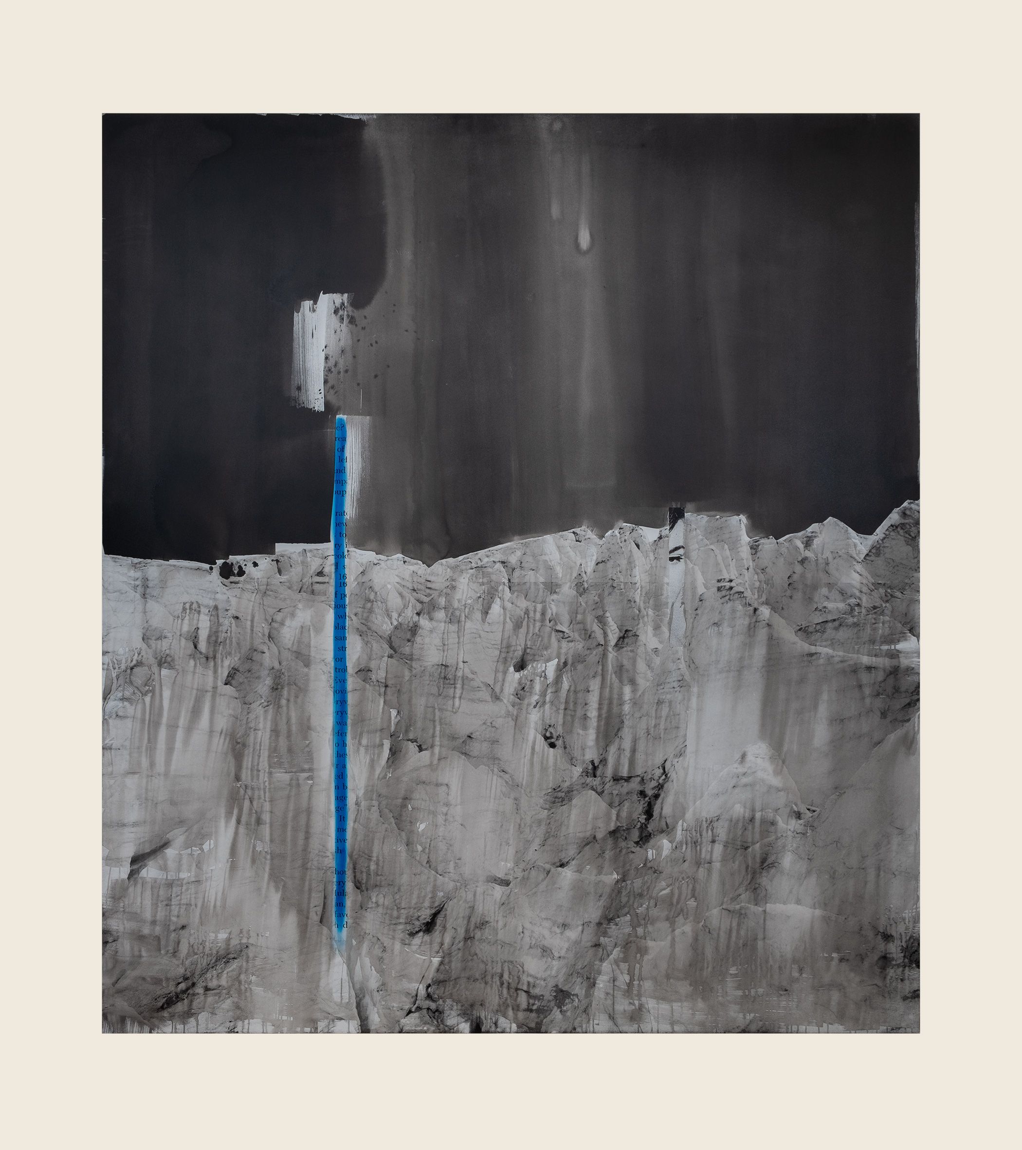 Ink and screenprint on gessoed fiberglass 108 x 96 x 1 1/4 in (274.3 x 243.8 x 3.2 cm) Midnight LA Time, 2021