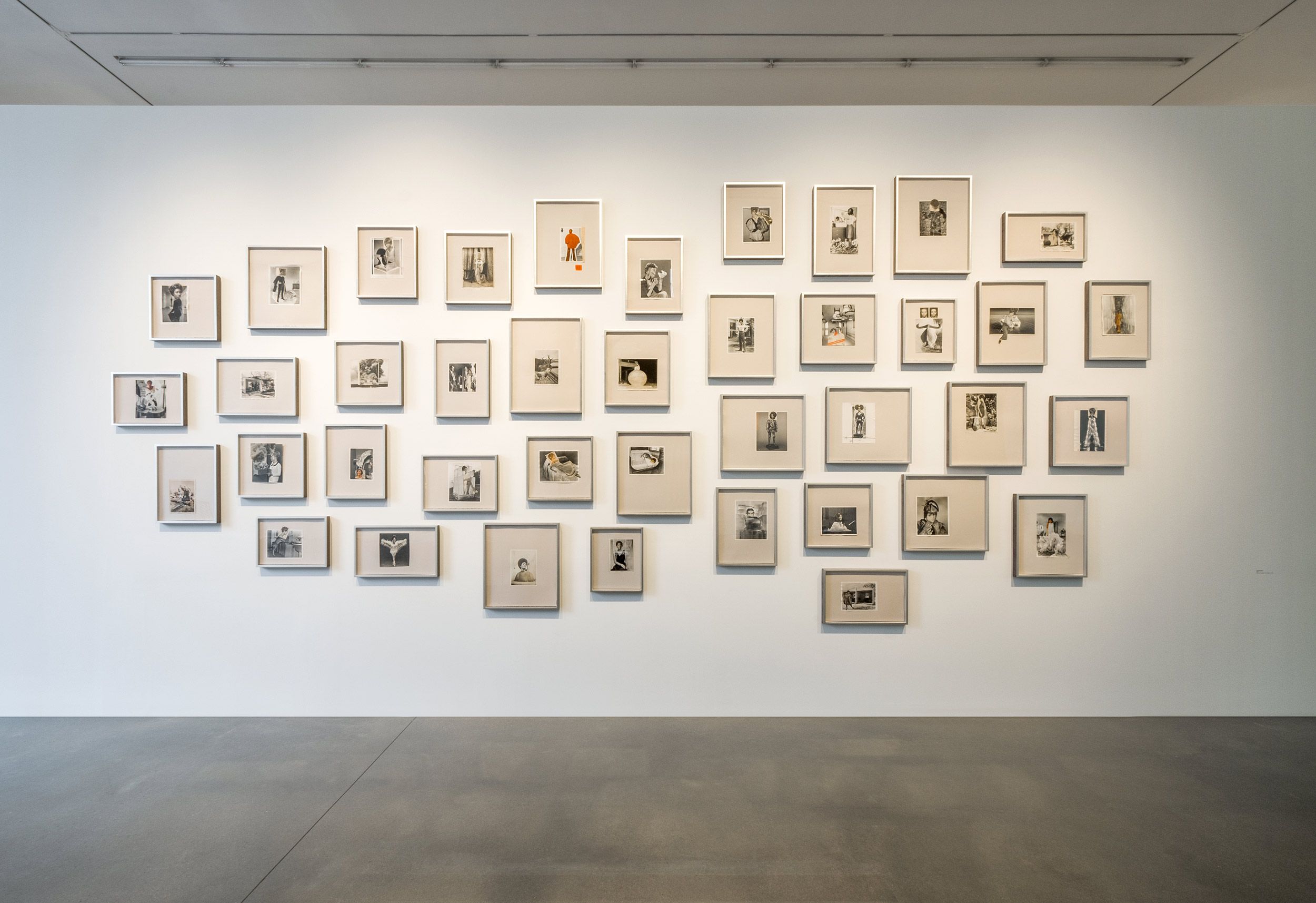 Found photographs and collage on paper - 40 framed collages - Installation dimensions variable Unanswerable, 2018