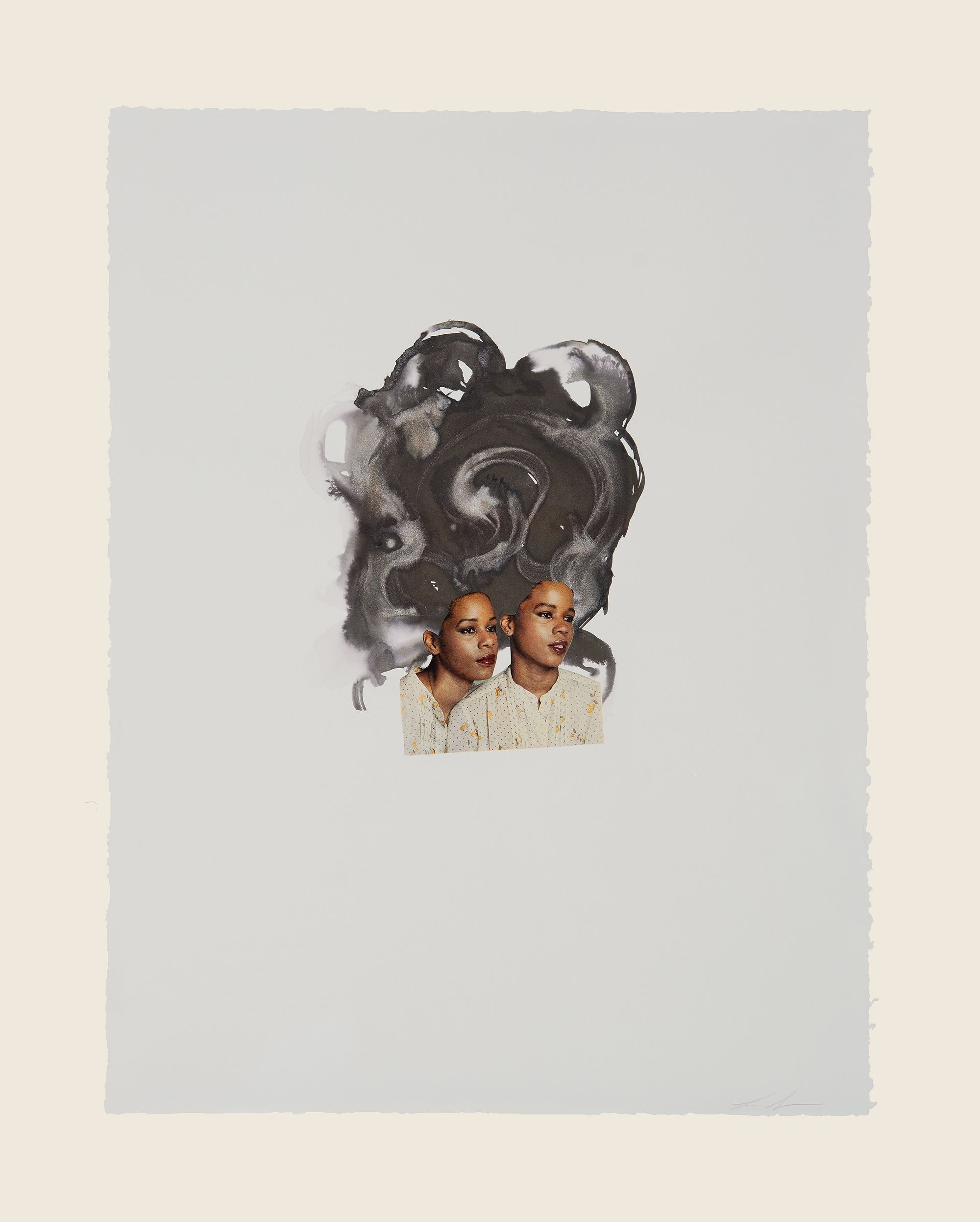 Collage and ink on paper - 29 1/2 x 21 5/8 in (74.9 x 54.9 cm) The Twins, 2013