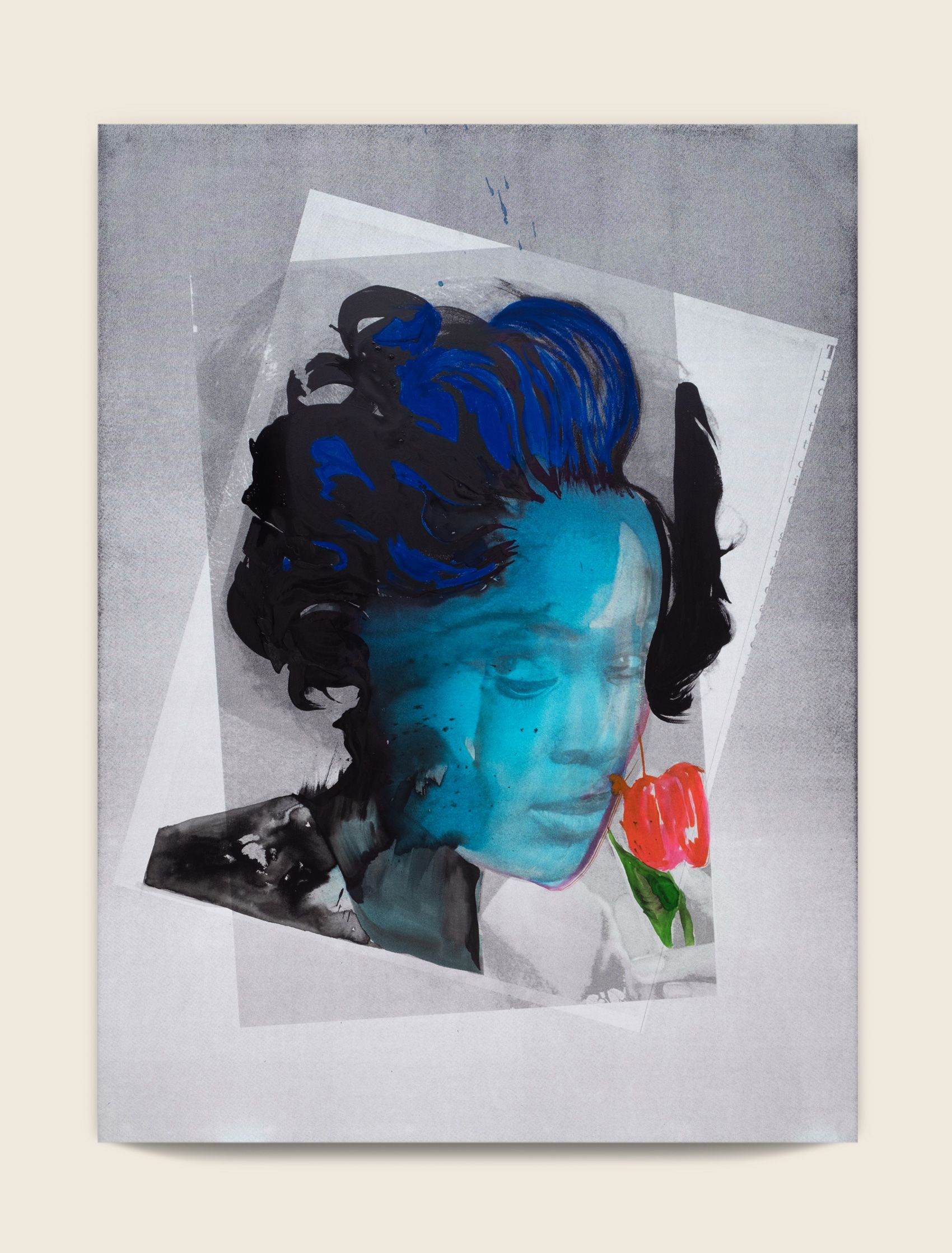 Ink and screenprint on gessoed fiberglass 67 x 50 x 1 3/8 in (170.2 x 127 x 3.5 cm) Chance & Change, 2020