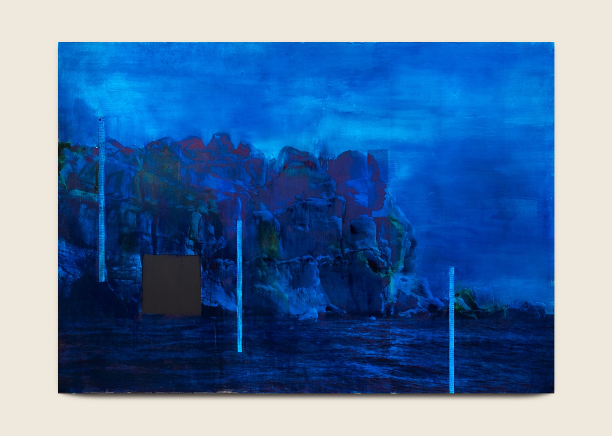 Ink and screenprint on gessoed fiberglass 102 x 144 x 1 3/8 in (259.1 x 365.8 x 3.5 cm) Reoccurring, 2021