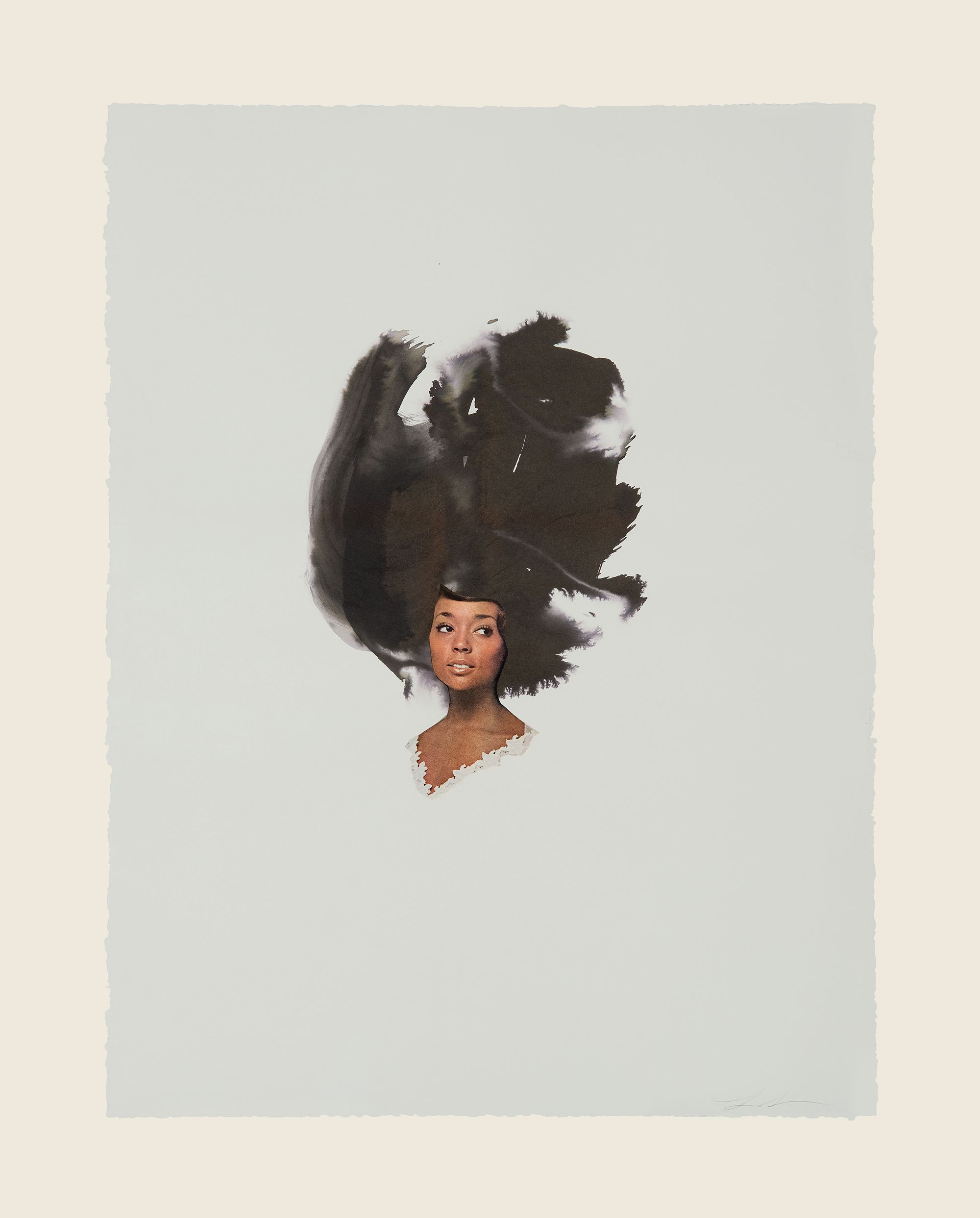 Collage and ink on paper - 29 1/2 x 21 5/8 in (74.9 x 54.9 cm) The Bride, 2013