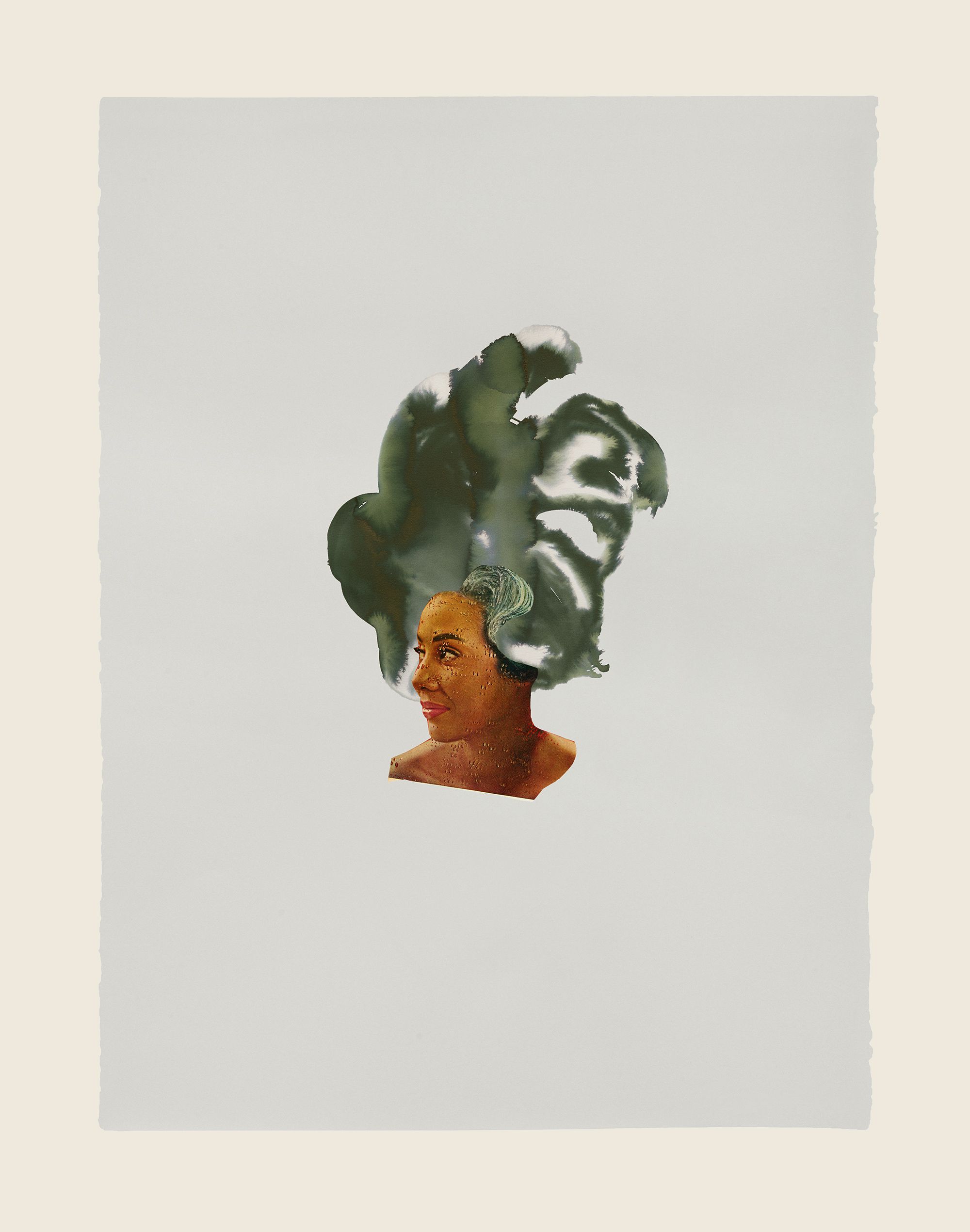 Collage and ink on paper - 29 1/2 x 21 5/8 in (74.9 x 54.9 cm) Going Grey, 2013