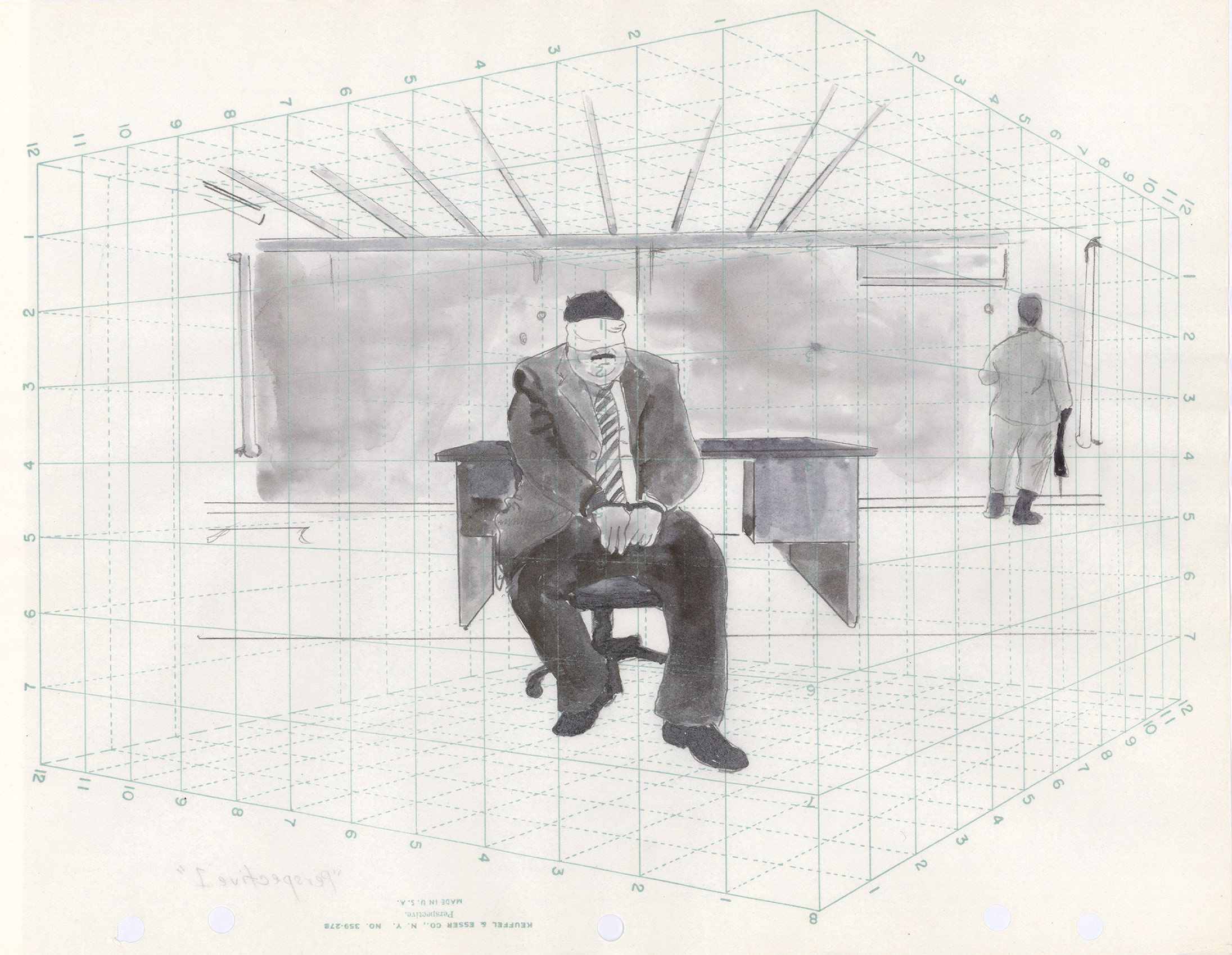 Graphite and ink on paper - 8 1/2 x 11 in (21.6 x 28 cm) Perspective 1, 2008