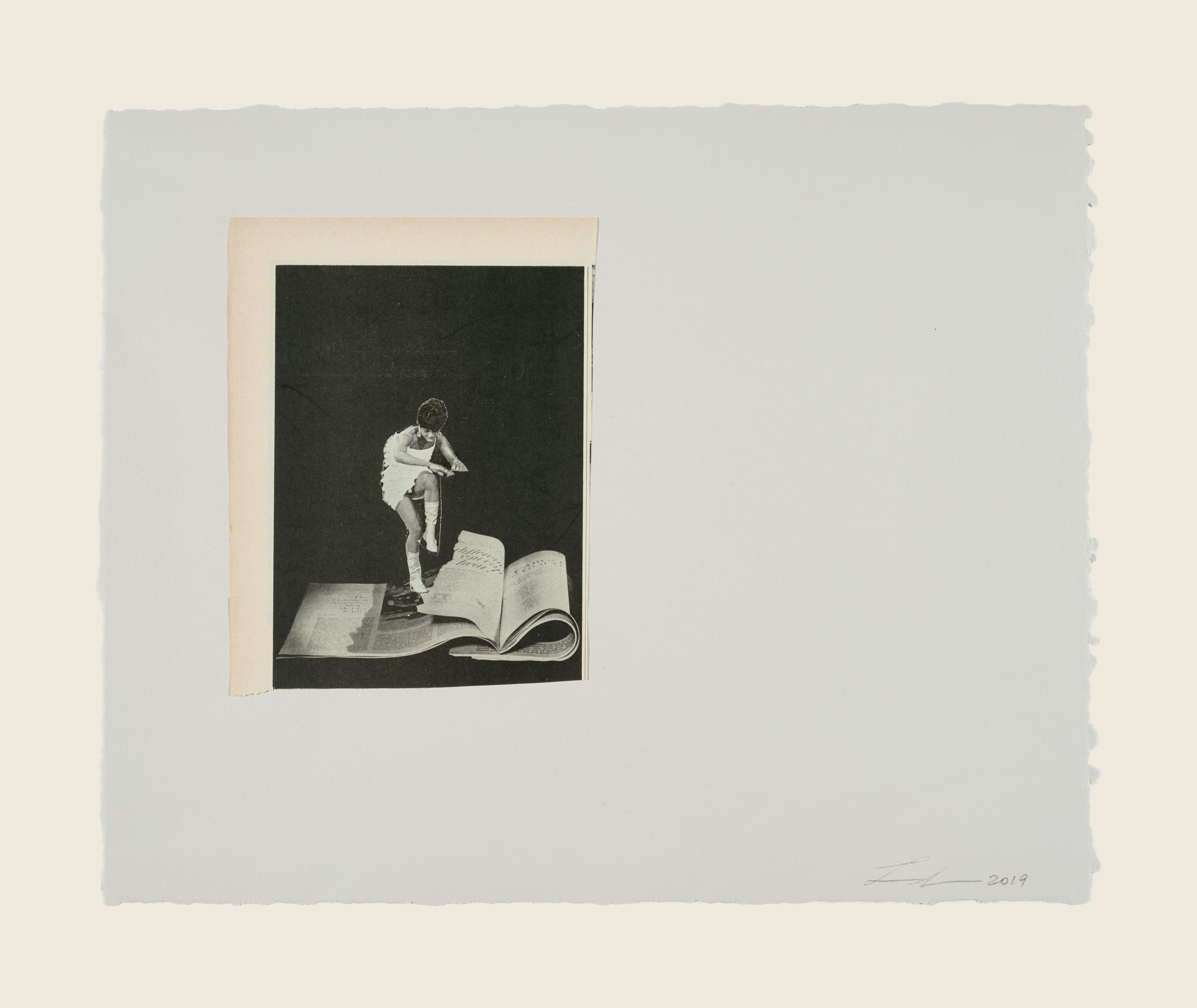 Collage on paper - 11 3/4 x 14 9/16 in (29.8 x 37 cm) Poet Dance, 2019