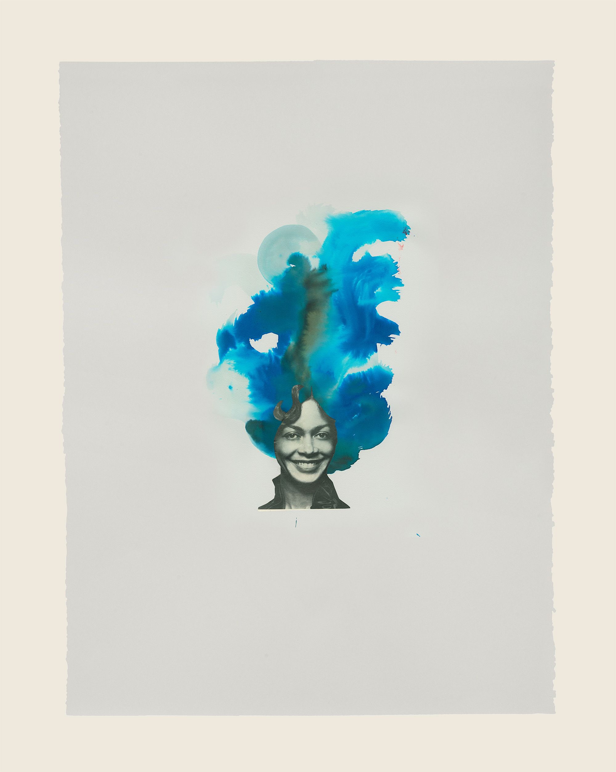 Collage and ink on paper - 29 1/2 x 21 5/8 in (74.9 x 54.9 cm) Blue Brown, 2013
