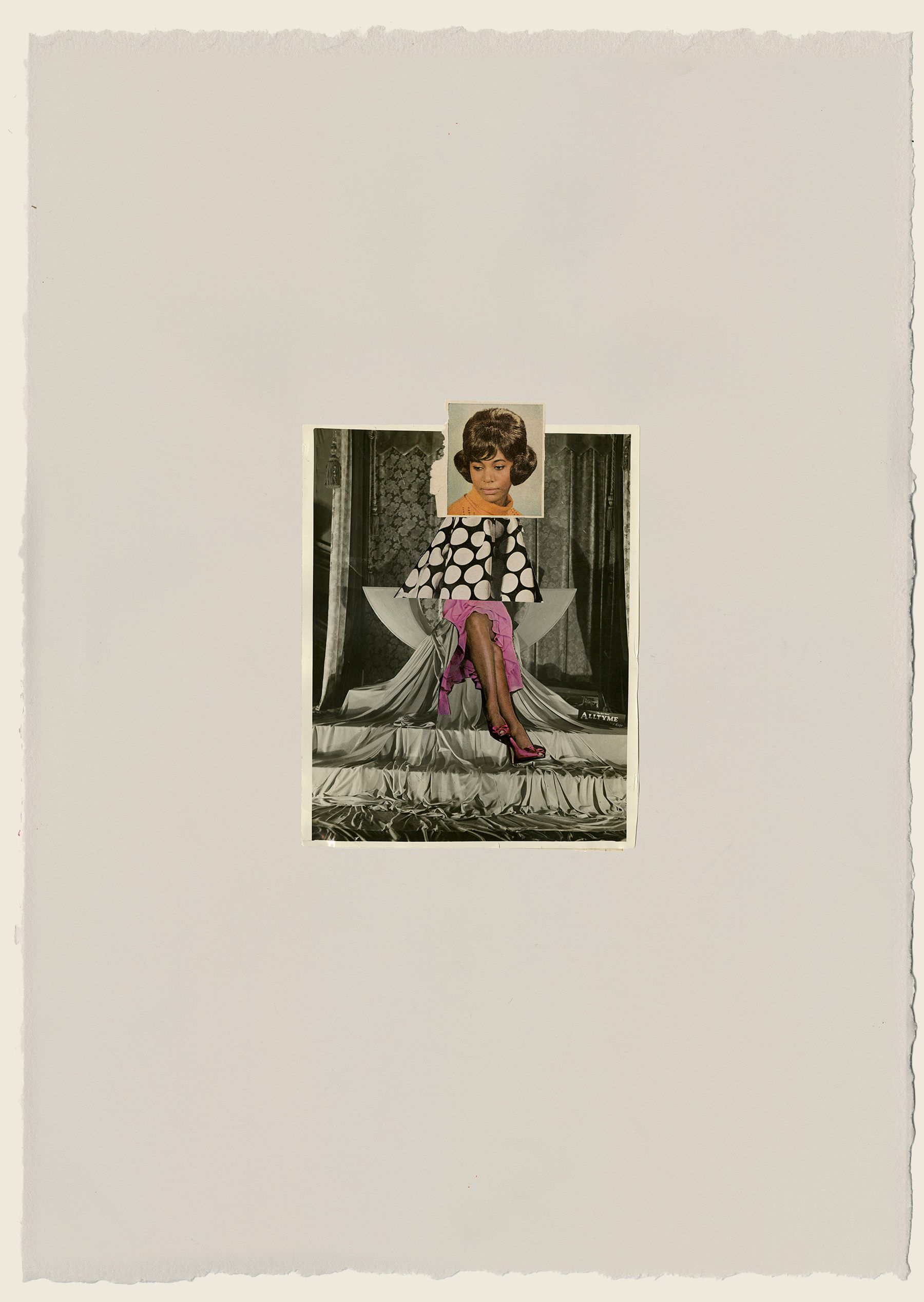 Found photograph and collage on paper - 29 1/2 x 21 5/8 in (74.9 x 54.9 cm) Dots, 2016