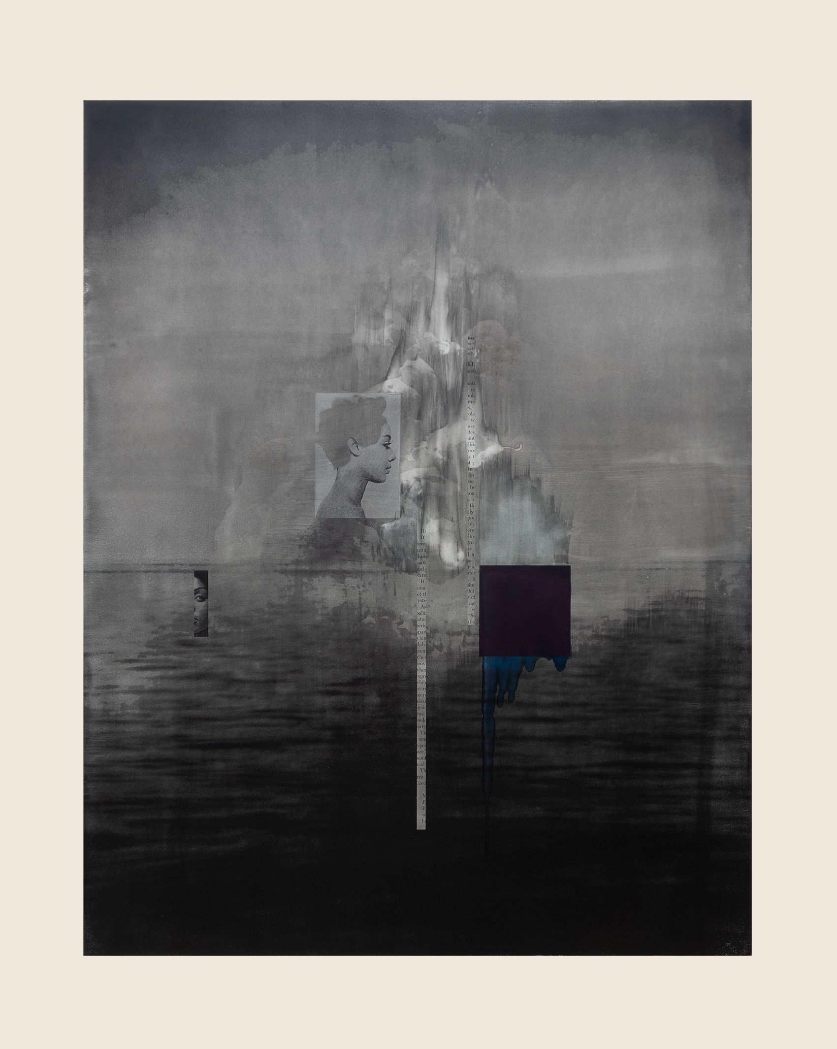 Ink and screenprint on gessoed fiberglass 75 1/2 x 59 x 1 3/8 in (191.8 x 149.9 x 3.5 cm) Mirage, 2021