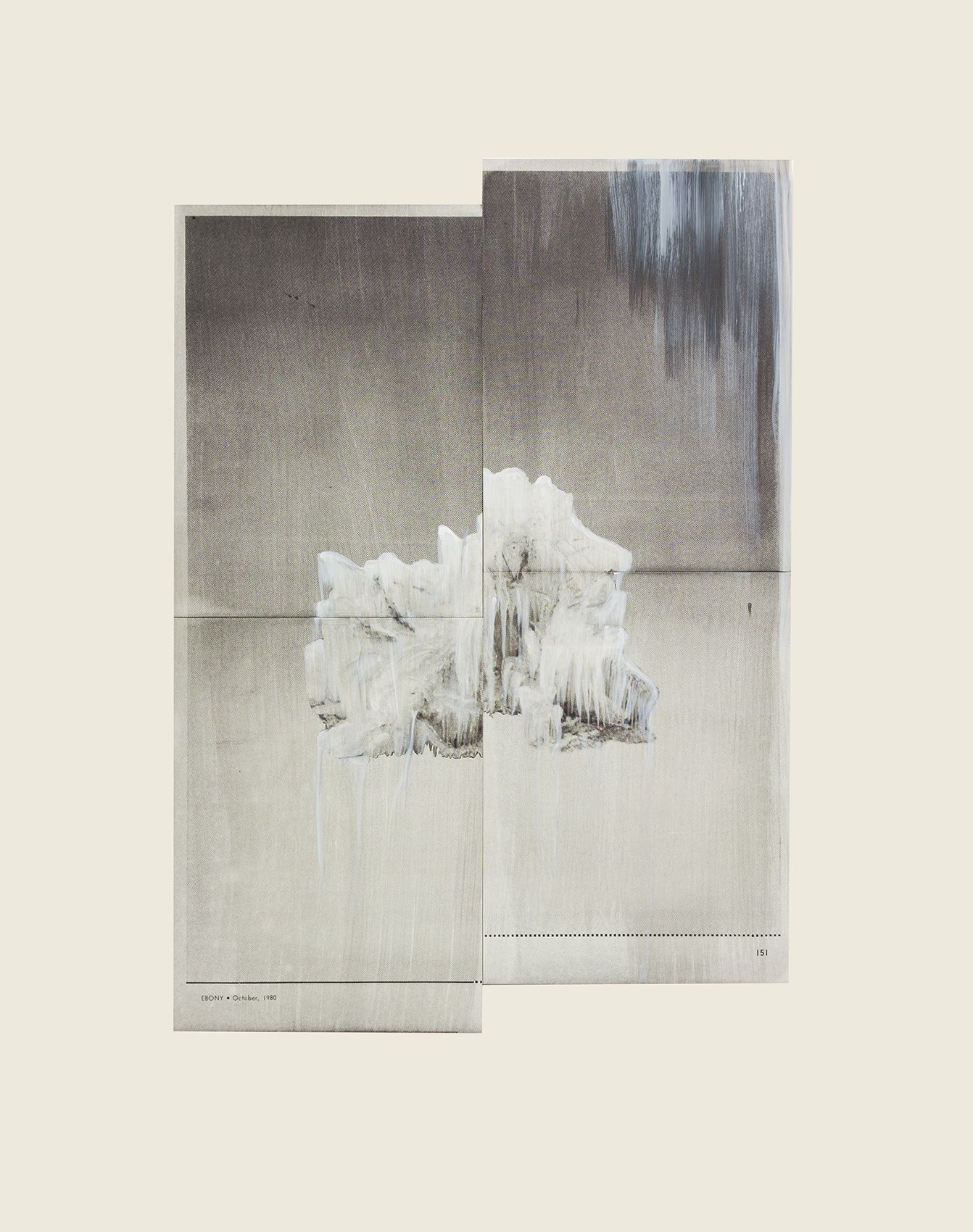 Ink and screenprint on claybord - 4 panels total - Overall: 53 1/2 x 36 x 3/4 in (135.9 x 91.4 x 1.9 cm) Shift, 2016