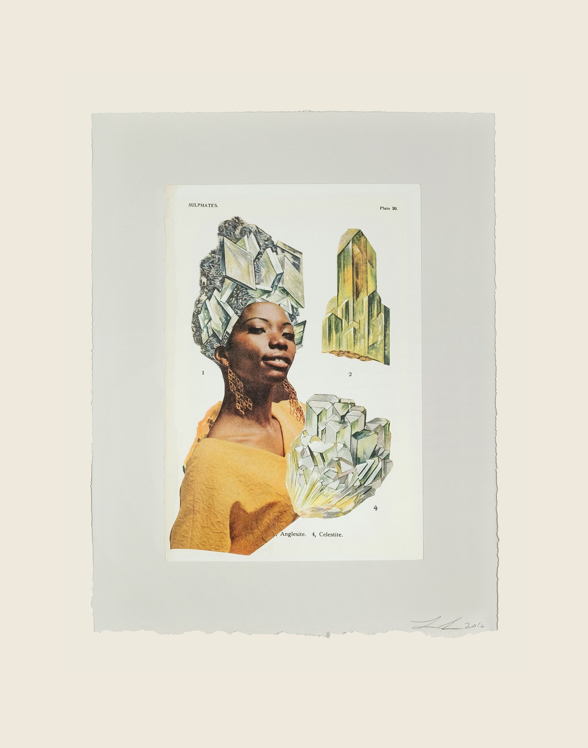 Collage on paper - 11 x 8 1/2 in (27.9 x 21.6 cm) Earth & Sky #24, 2016