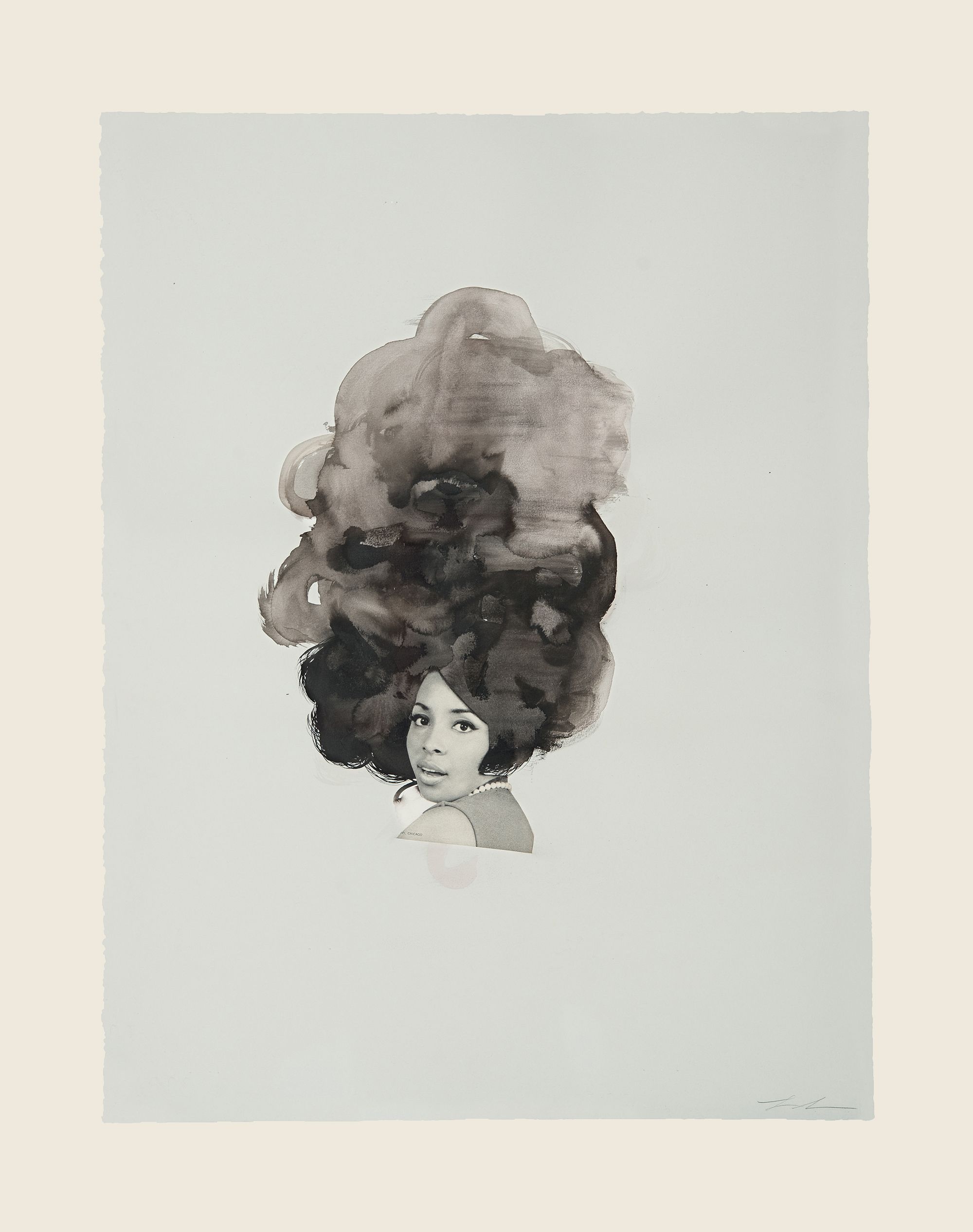 Collage and ink on paper - 29 1/2 x 21 5/8 in (74.9 x 54.9 cm) Chicago Pearls, 2013