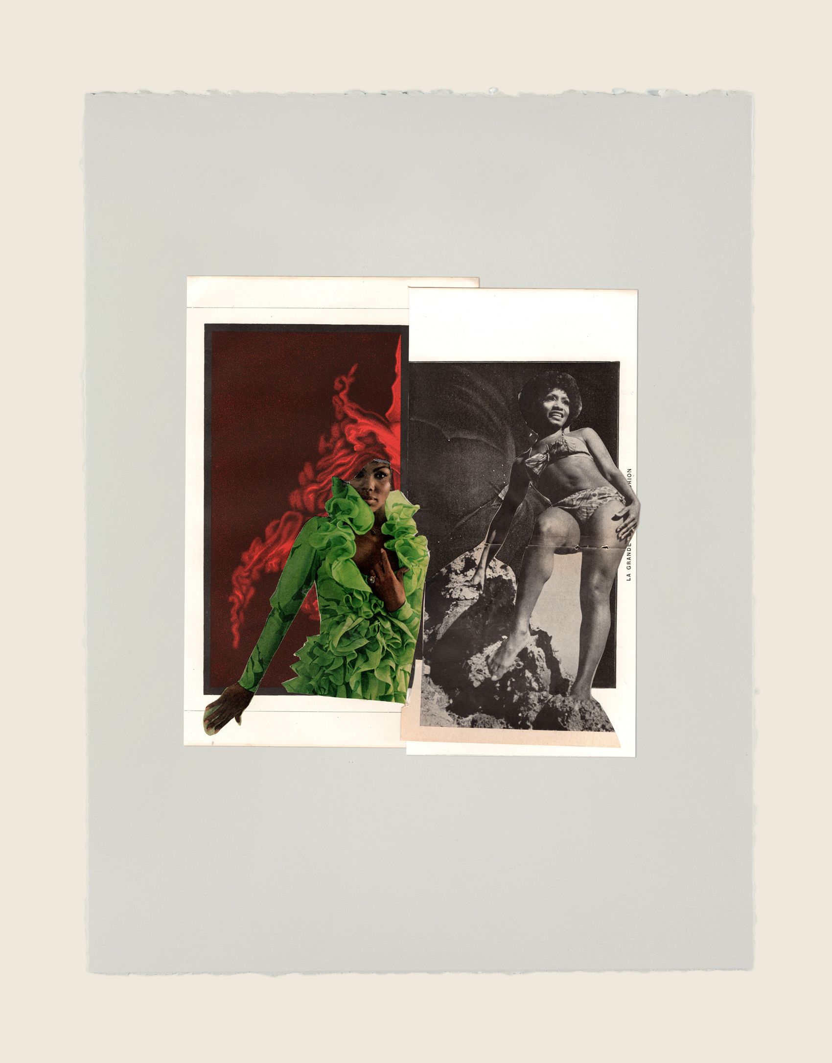 Collage on paper - 17 15/16 x 13 11/16 in (45.6 x 34.8 cm) Solar Glare, 2020