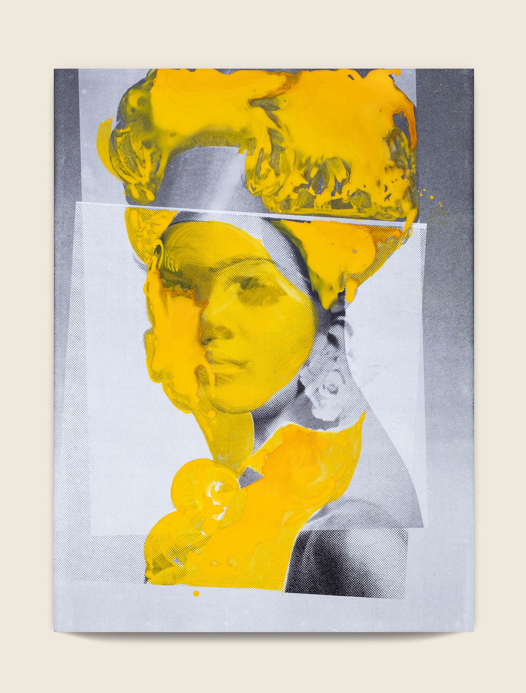 Ink and screenprint on gessoed fiberglass 67 x 50 x 1 3/8 in (170.2 x 127 x 3.5 cm) Bright, 2020