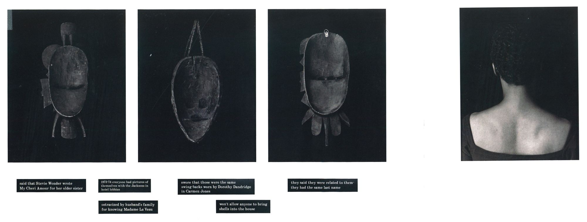 4 silver gelatin prints, 6 engraved plastic plaques - Overall: 58 5/8 x 141 x 1 7/8 in (148.9 x 358.1 x 4.8 cm) Myths, 1991