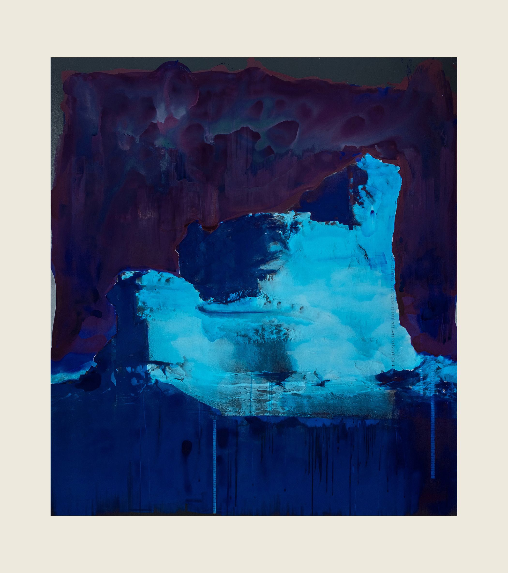 Ink and screenprint on gessoed fiberglass - 102 x 144 x 1 3/8 in (259.1 x 365.8 x 3.5 cm) Redrawn, 2019