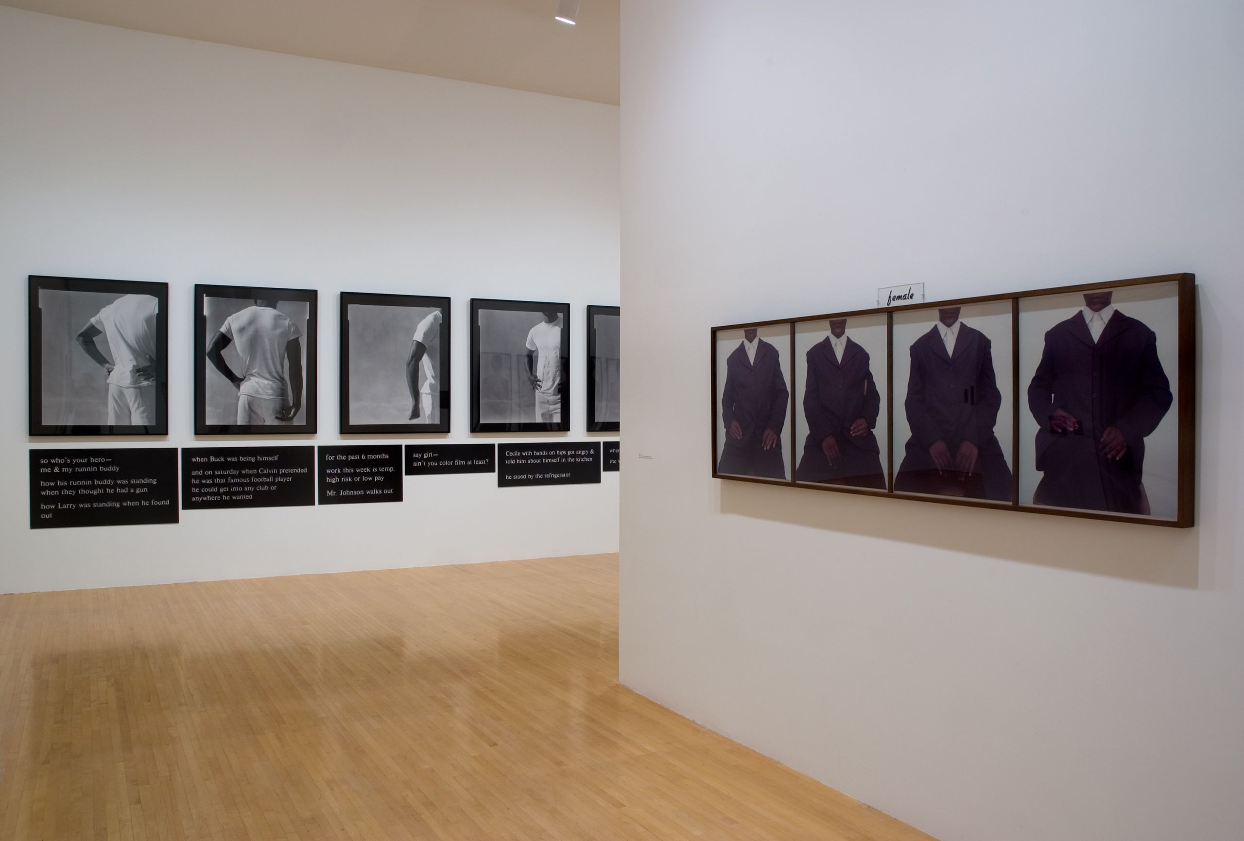 Photo credit: Brian Forrest  "Lorna Simpson", Museum of Contemporary Art Los Angeles, CA 2006