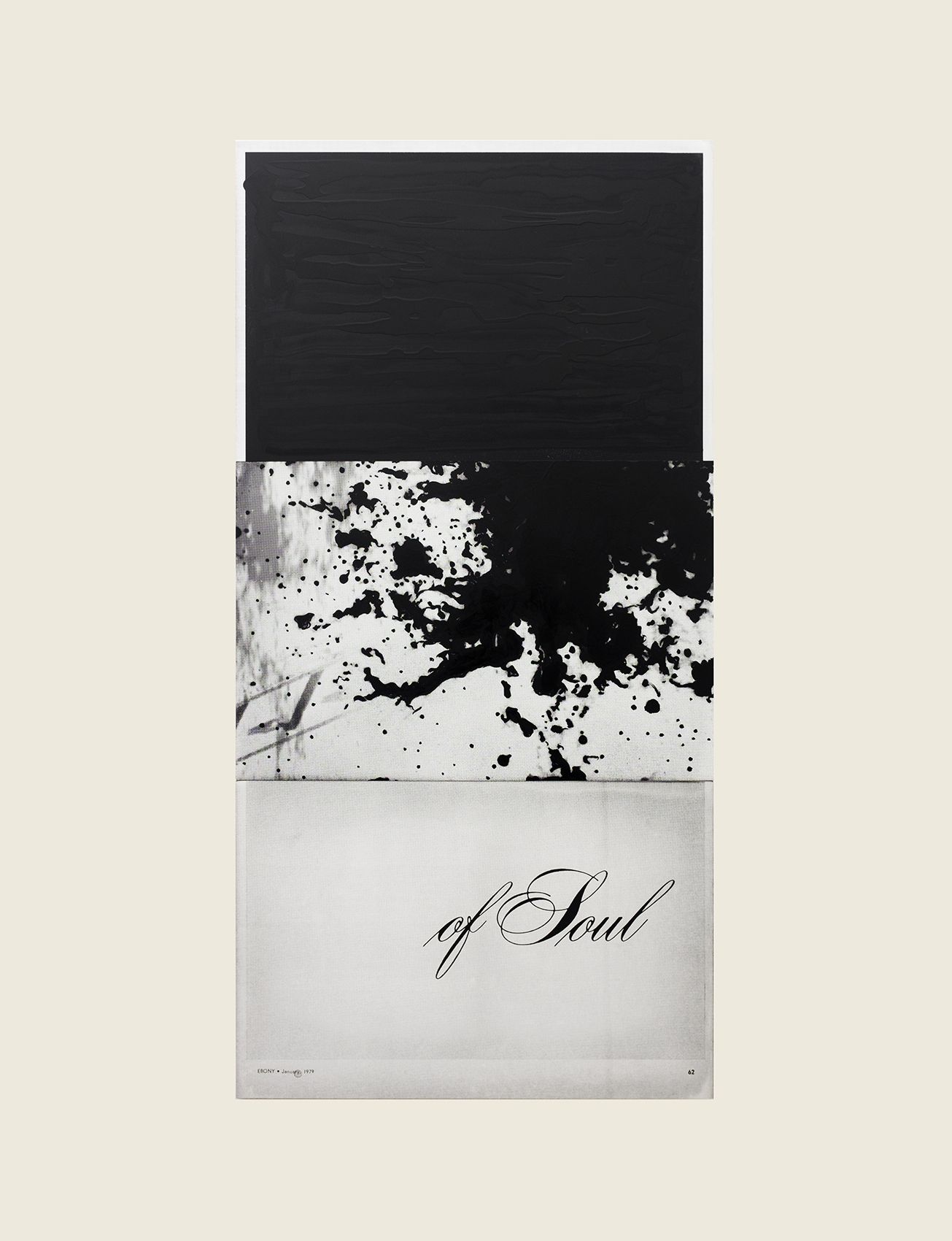 Ink and screenprint on claybord - 3 panels total - Overall: 72 x 36 x 3/4 in (182.9 x 91.4 x 1.9 cm) Three Part Soul, 2016