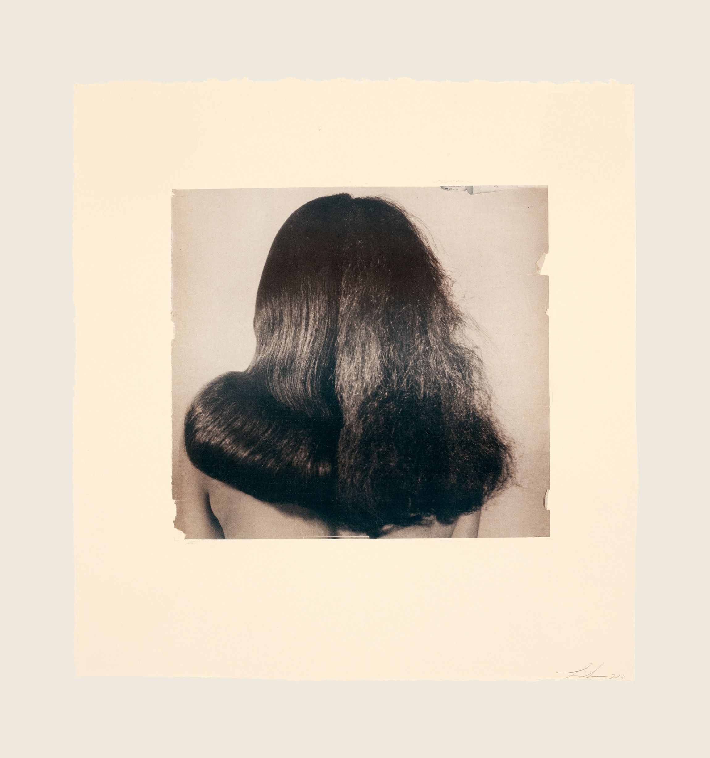 Collage on paper - 16 1/8 x 15 1/8 in (41 38.4 cm) Ebony Before and After, 2010