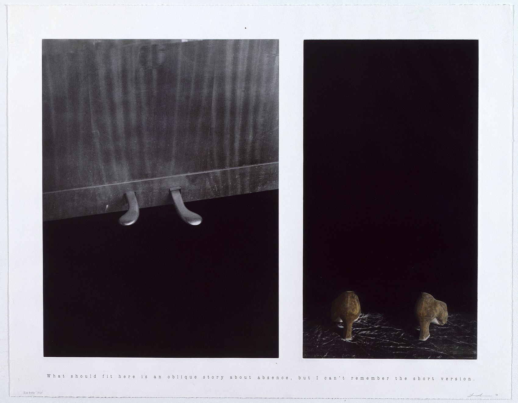 Untitled (What Should Fit Here Is an Oblique Story About Absence), 1993