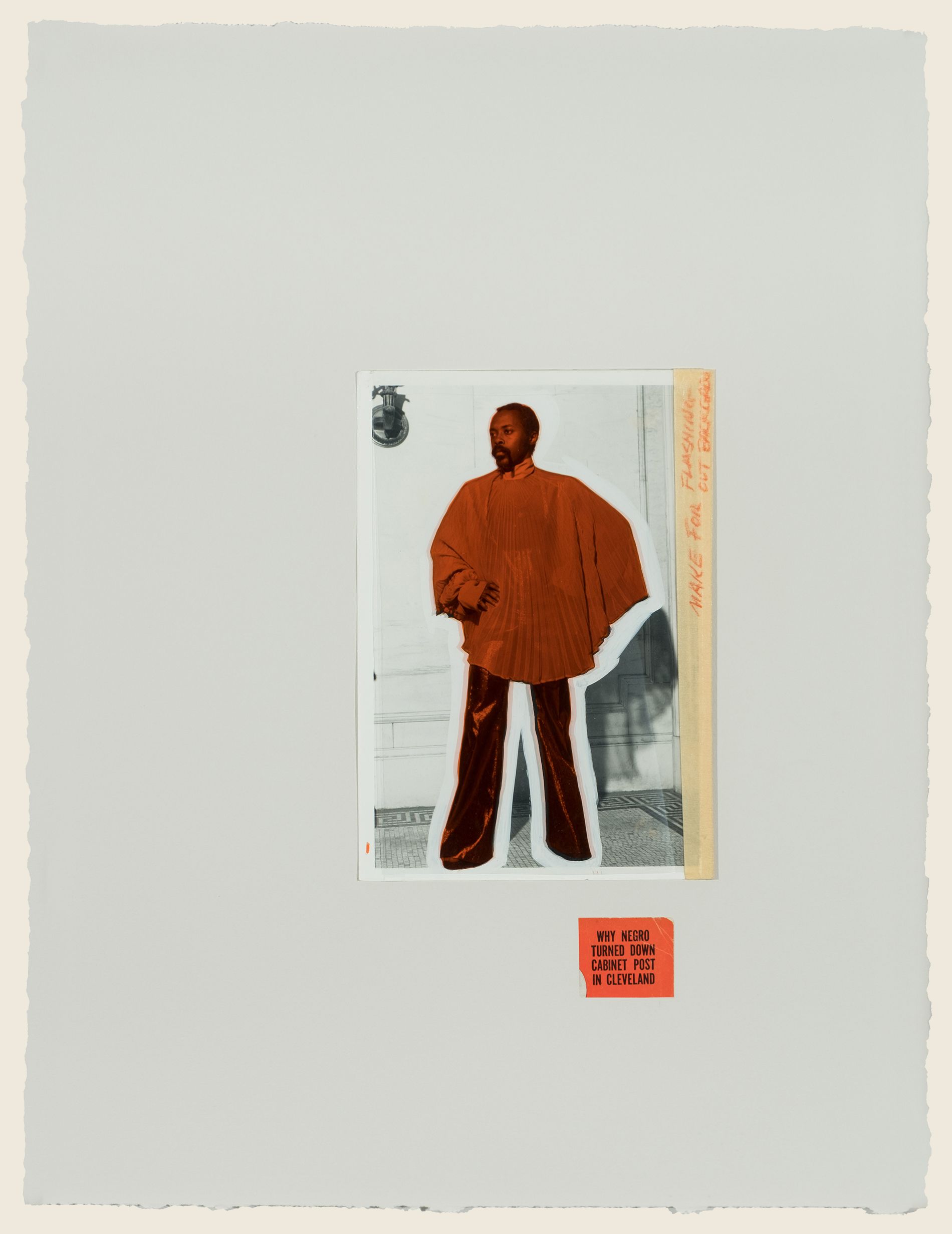 Found photograph and collage on paper - 30 x 21 5/8 in (76.2 x 54.9 cm) Cleveland, 2013