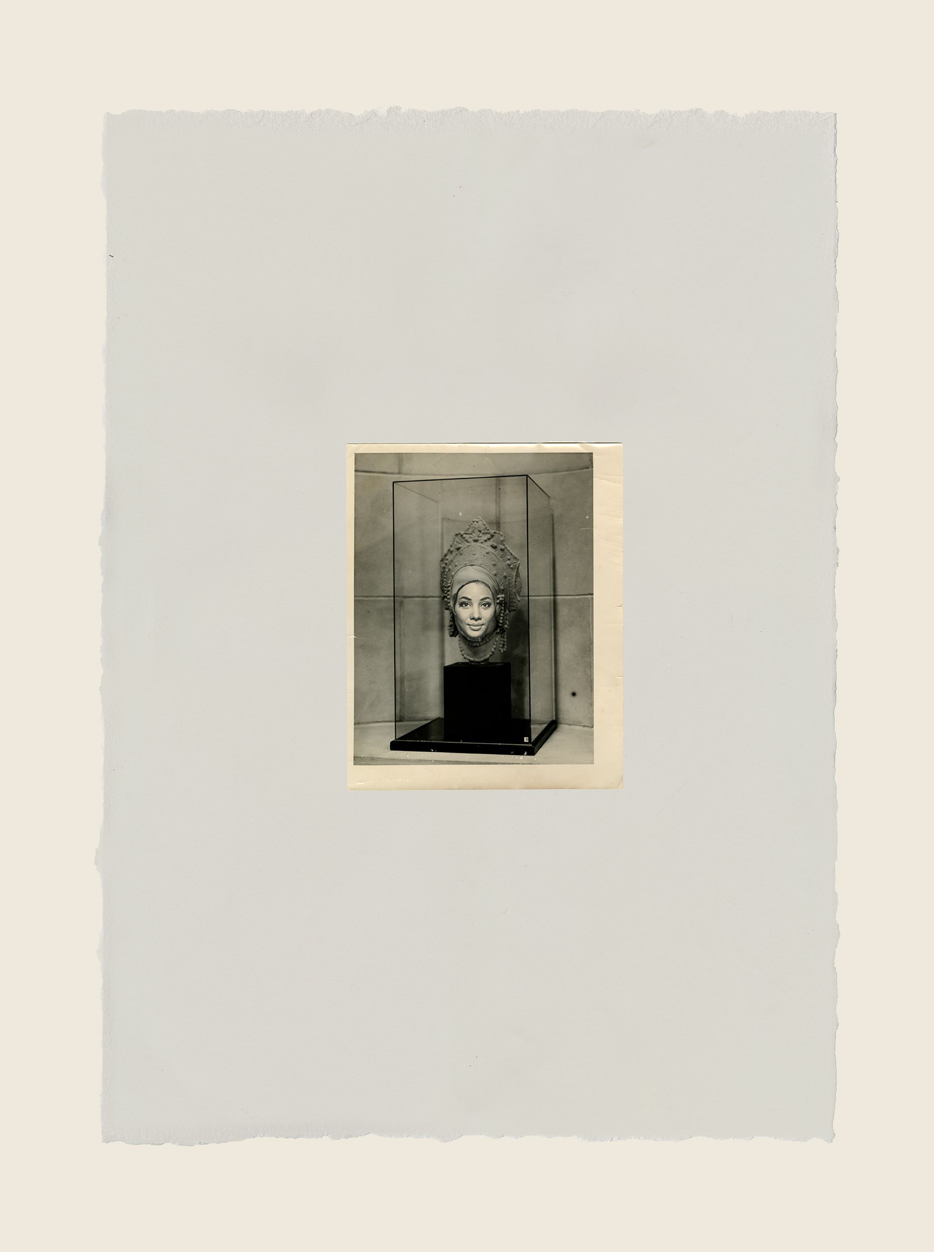 Found photograph and collage on paper - 29 1/2 x 21 5/8 in (74.9 x 54.9 cm) Beauty in a Box, 2016