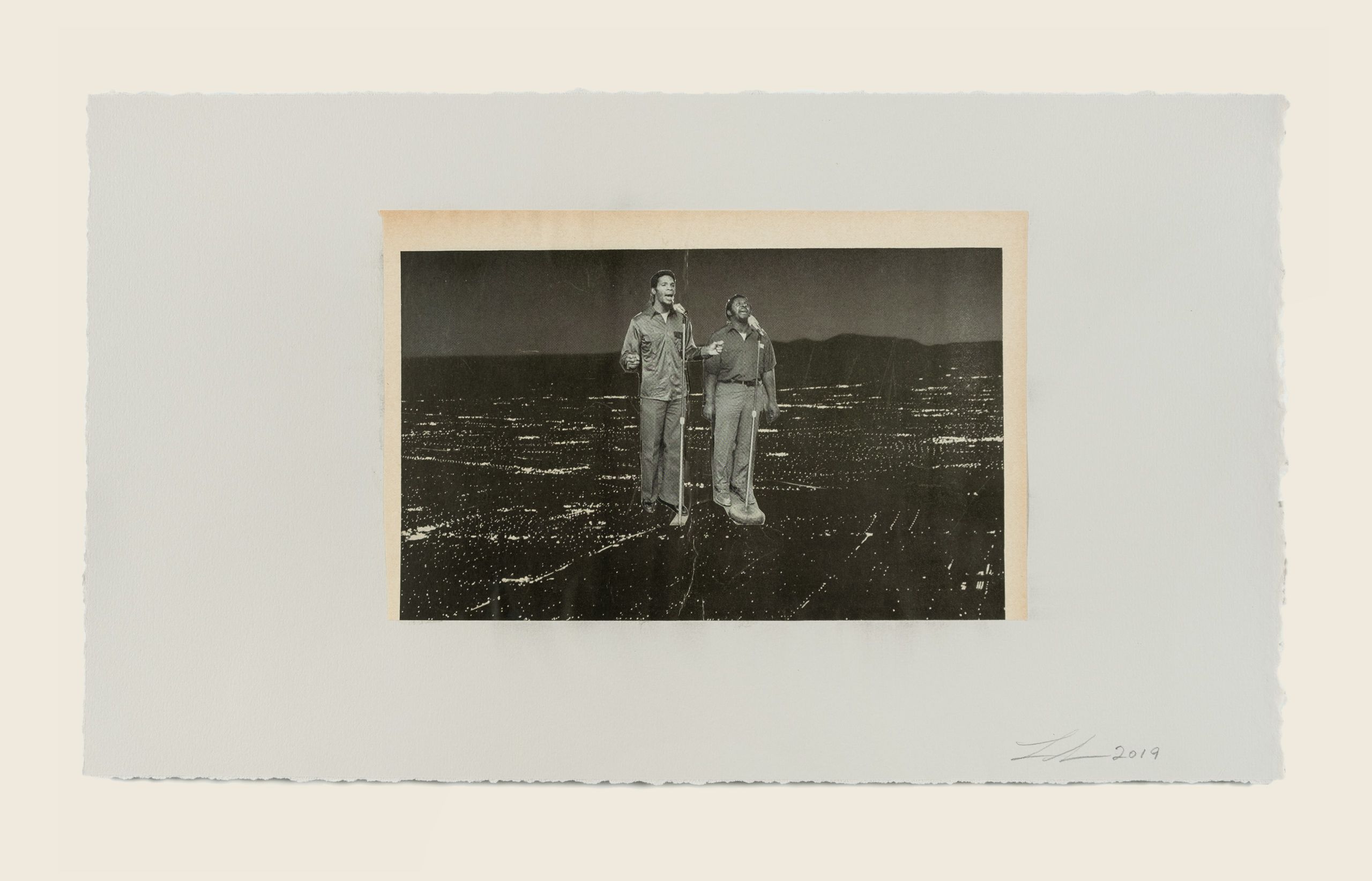 Collage on paper - 10 9/16 x 18 9/16 in (26.8 x 47.1 cm) Los Angeles, 2019