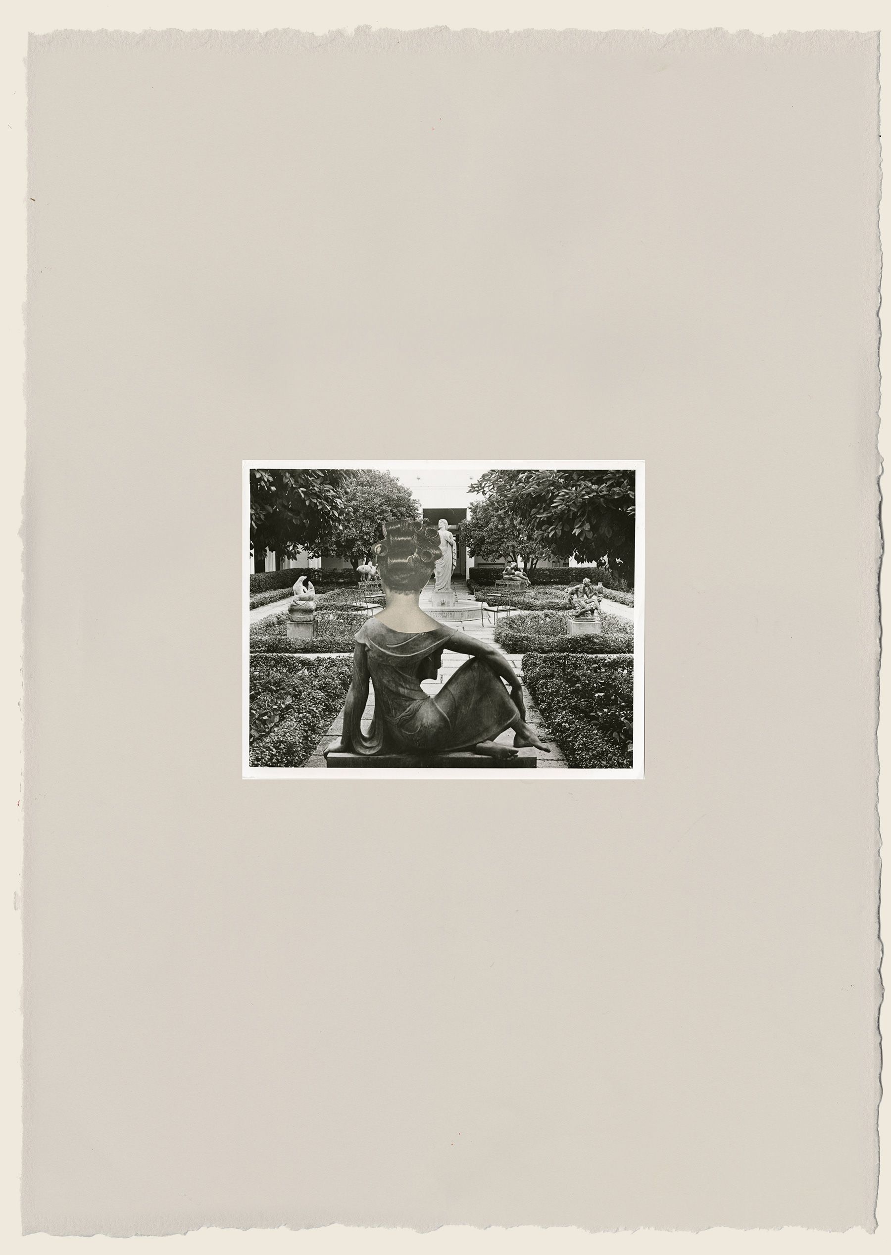 Found photograph and collage on paper - 29 1/2 x 21 5/8 in (74.9 x 54.9 cm) Garden, 2016