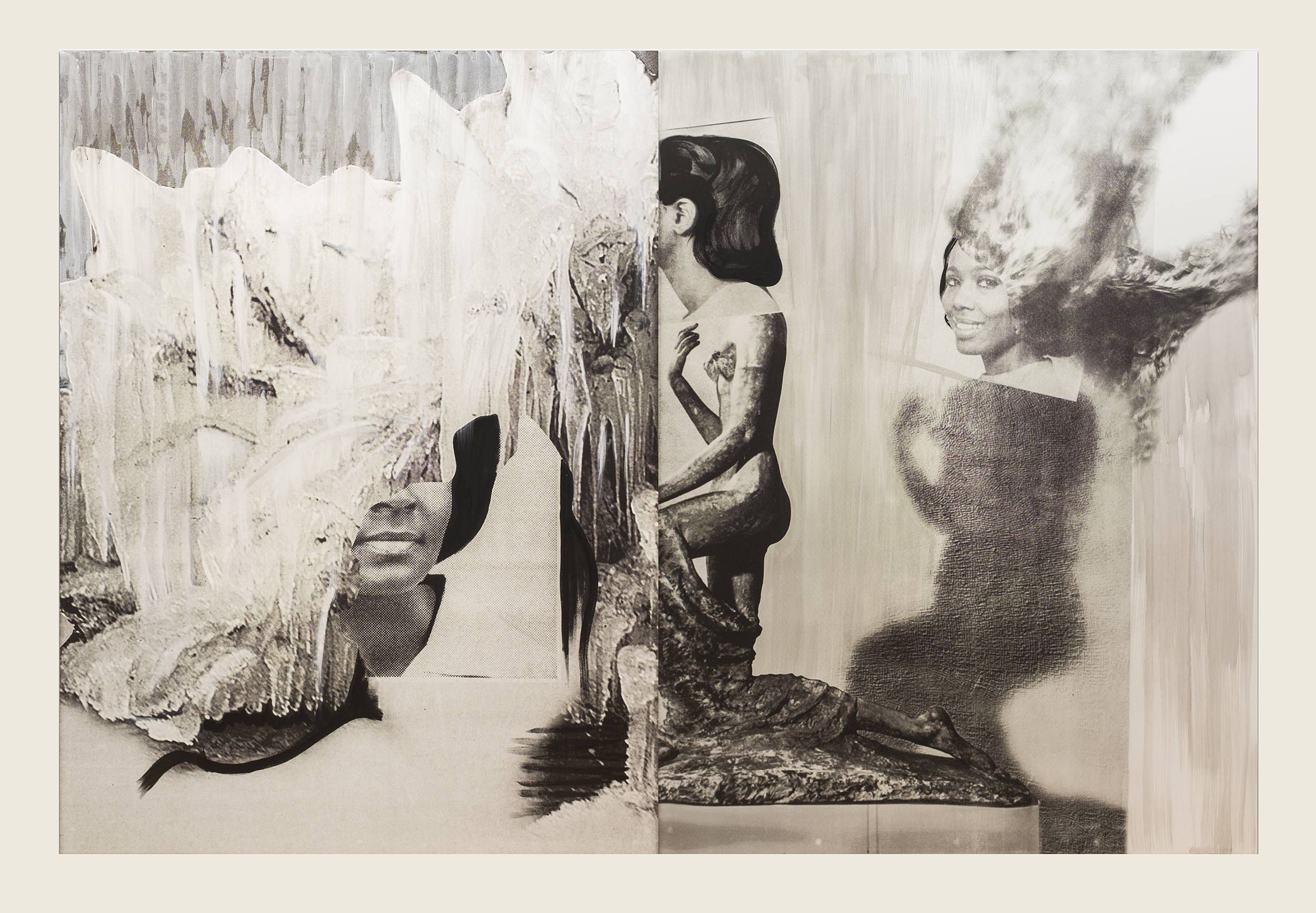 Ink and screenprint on gessoed fiberglass - 2 panels total - Overall: 67 x 100 x 1 3/8 in (170.2 x 254 x 3.5 cm) What Did U Not Understand About What I Just Said, 2016