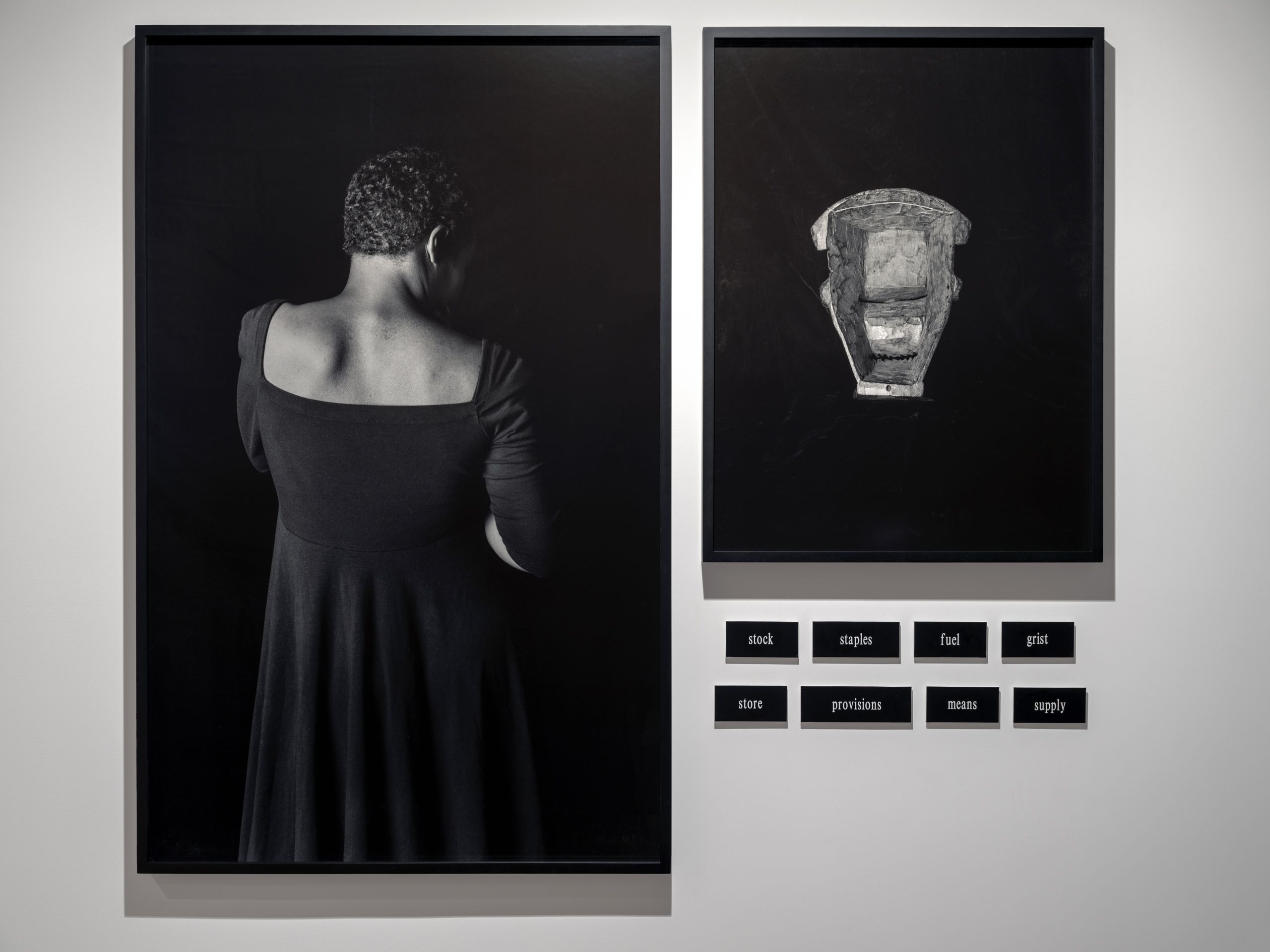 2 silver gelatin prints, 8 engraved plastic plaques - Overall: 56 3/4 x 64 3/4 x 2 in (144.1 x 164.5 x 5.1 cm) Personal Effects, 1991