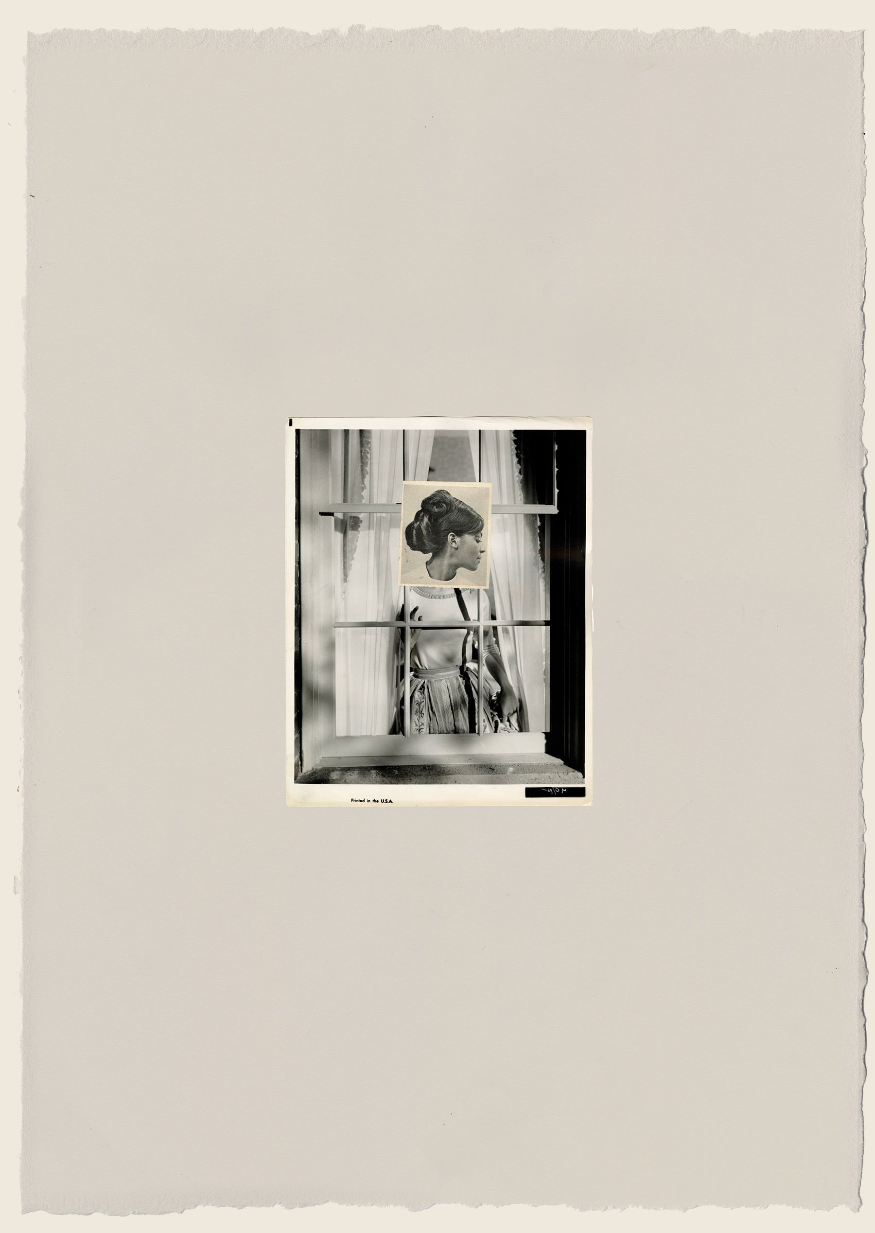 Found photograph and collage on paper - 29 1/2 x 21 5/8 in (74.9 x 54.9 cm) Window, 2016