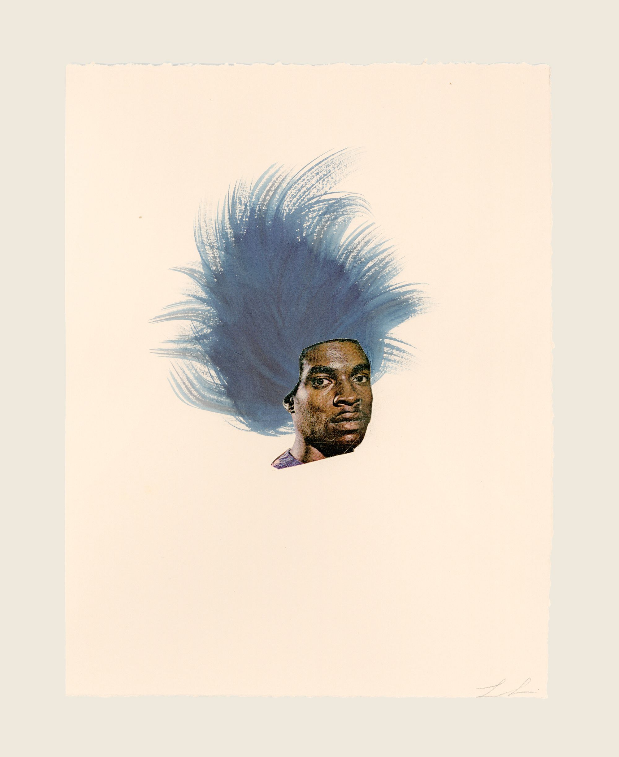 Collage and ink on paper - 10 7/8 x 8 1/2 in (27.6 cm x 21.6 cm) The Sportsman, 2011