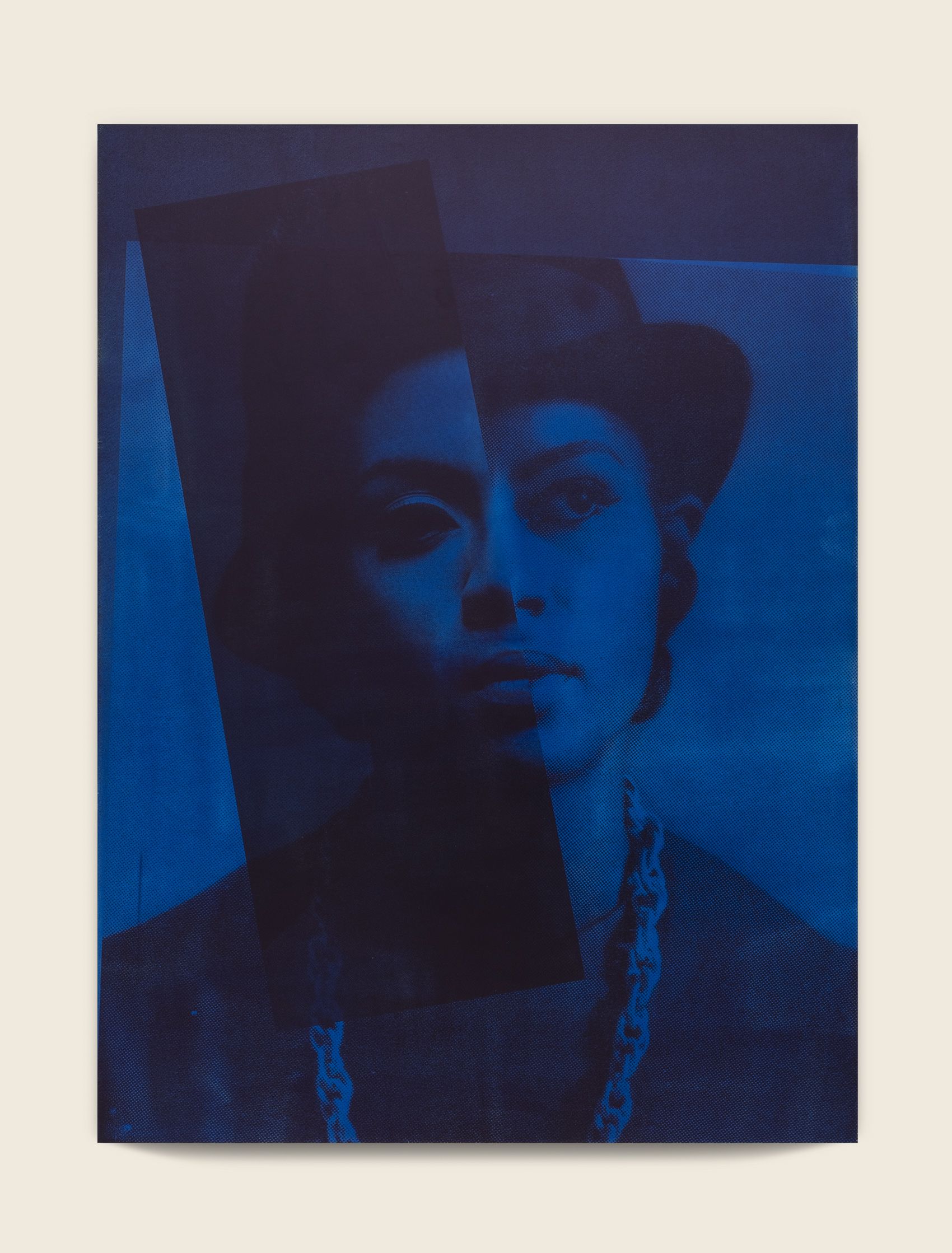 Ink and screenprint on gessoed fiberglass 67 x 50 x 1 3/8 in (170.2 x 127 x 3.5 cm) Rope Chain, 2021