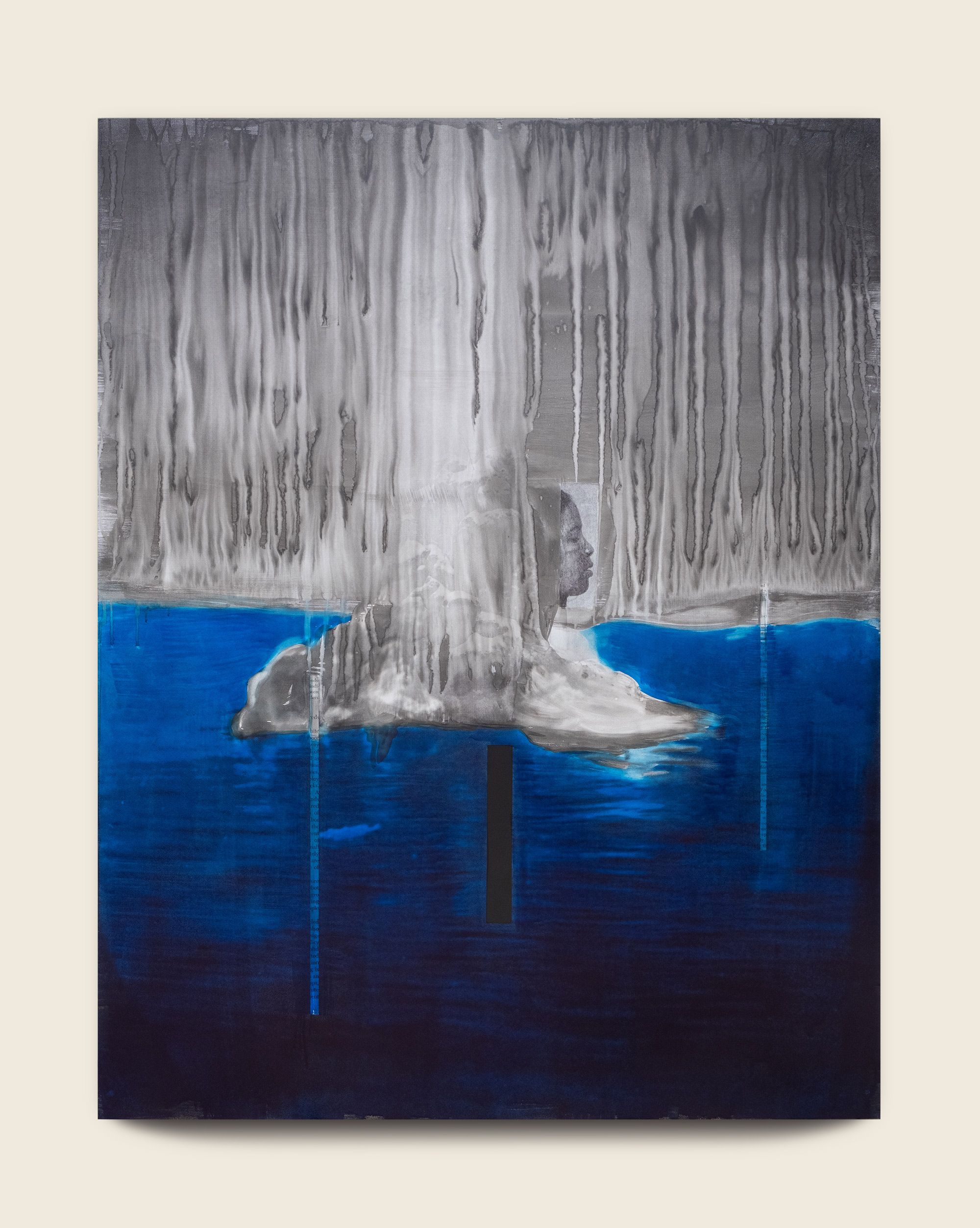 Ink and screenprint on gessoed fiberglass 75 1/2 x 59 x 1 3/8 in (191.8 x 149.9 x 3.5 cm) Storm, 2021