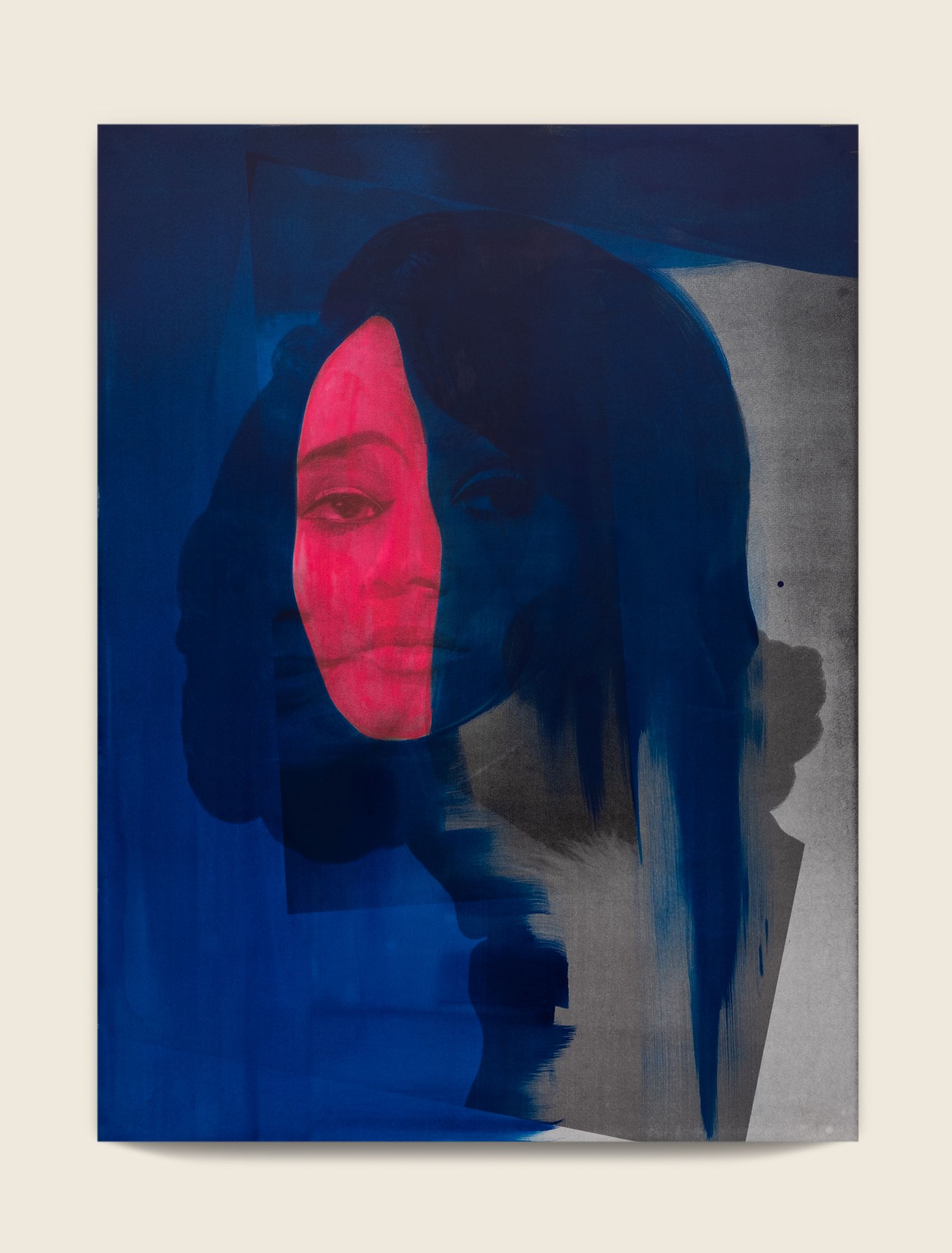 Ink and screenprint on gessoed fiberglass 67 x 50 x 1 3/8 in (170.2 x 127 x 3.5 cm) Third Person, 2023