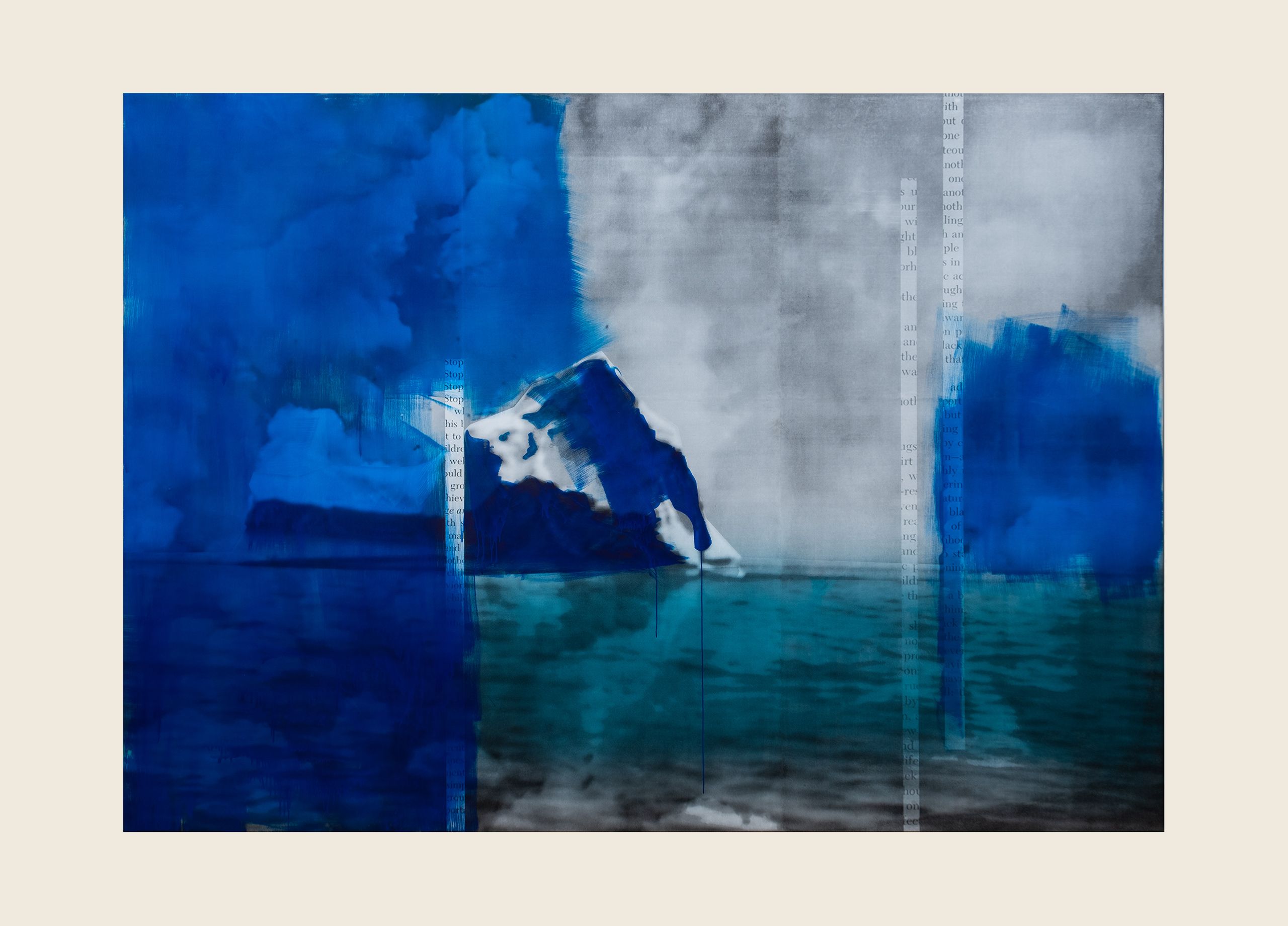 Ink and screenprint on gessoed fiberglass - 102 x 144 x 1 3/8 in (259.1 x 365.8 x 3.5 cm) Subtitled, 2019